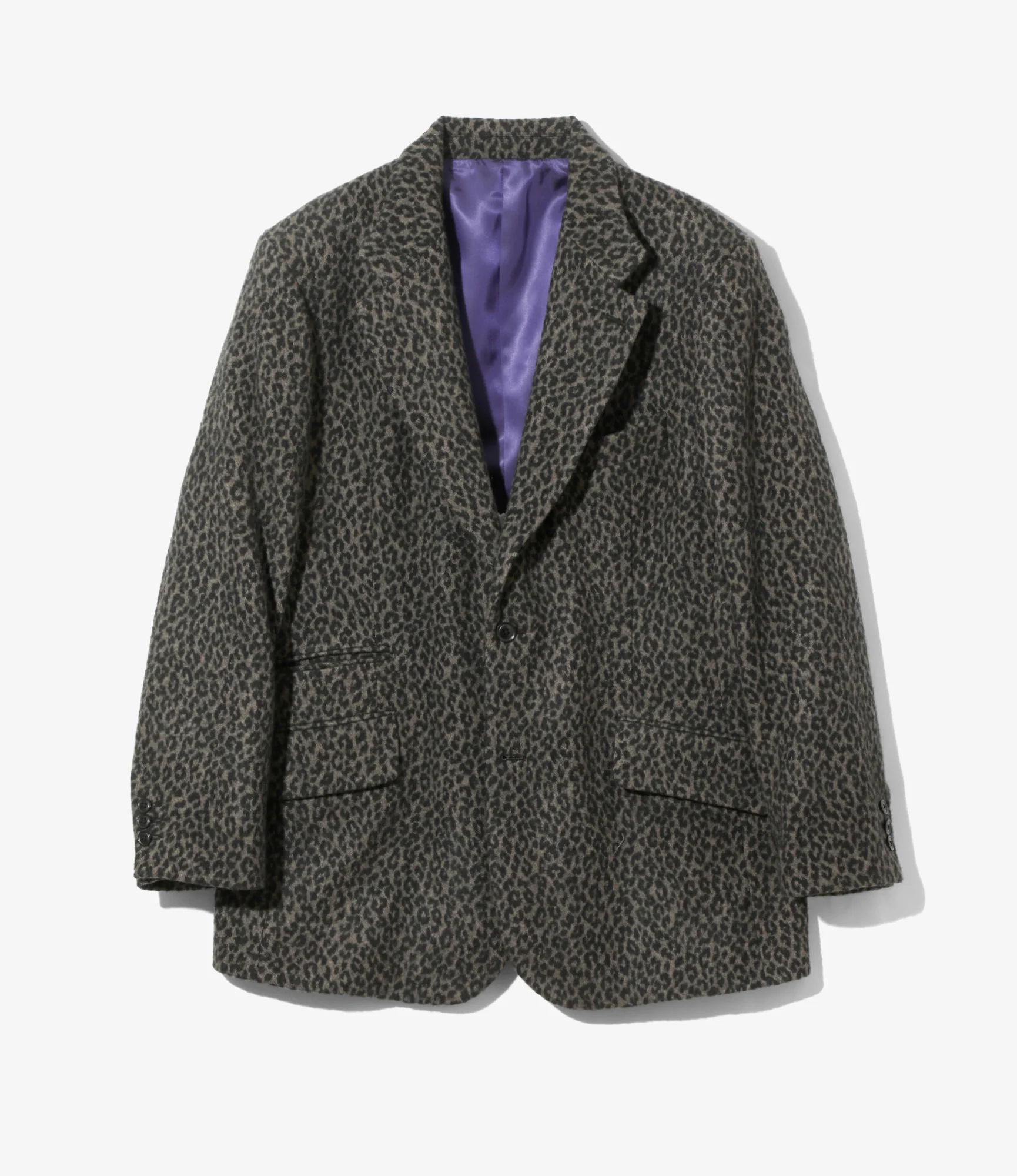 2B Jacket - Charcoal - Leopard Jacquard