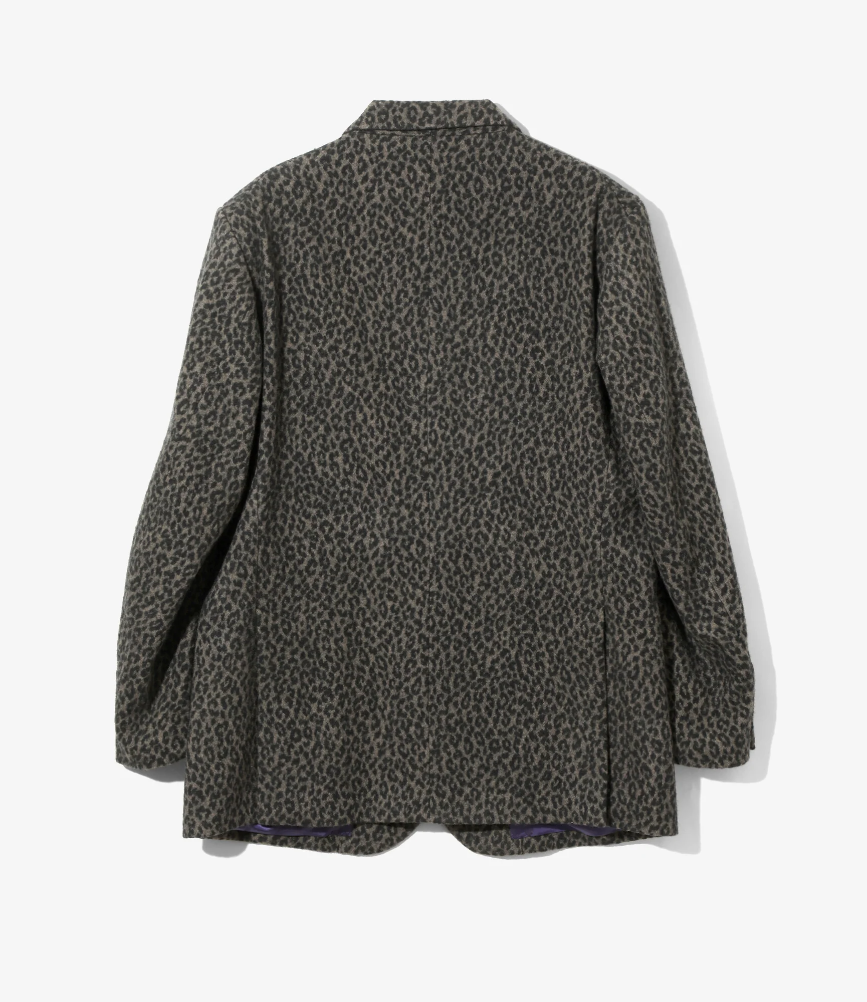 2B Jacket - Charcoal - Leopard Jacquard