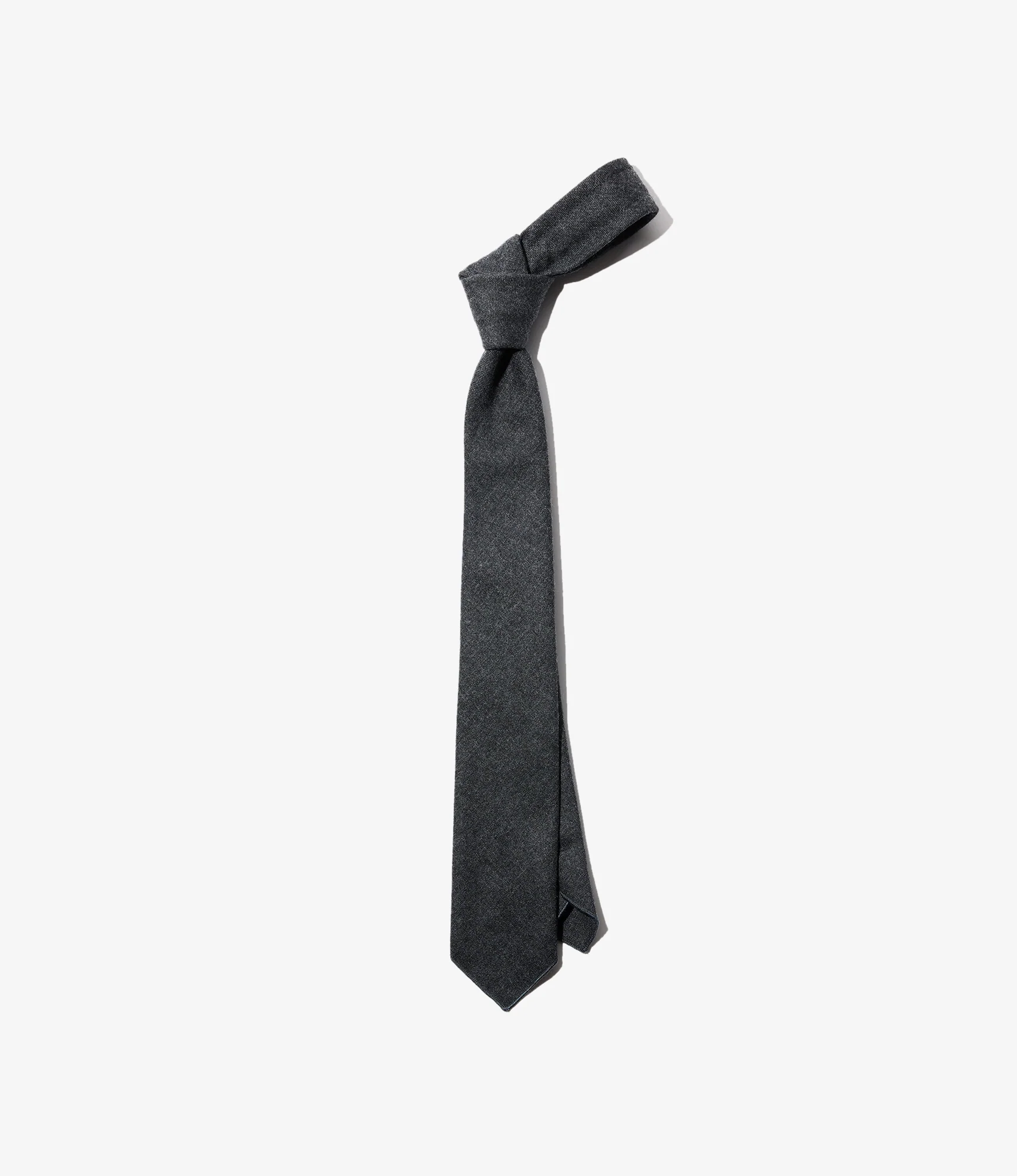 Neck Tie - Charcoal High Count Worsted Wool