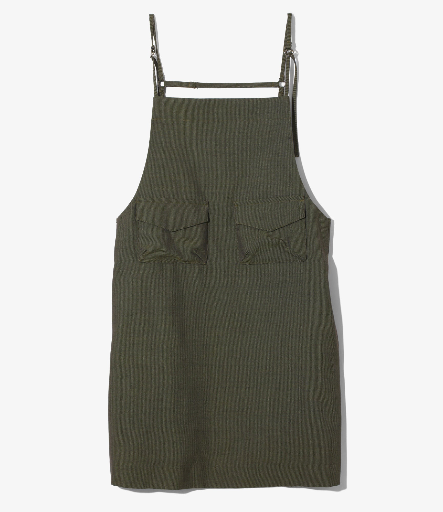 Apron Dress - Olive - Gabardine