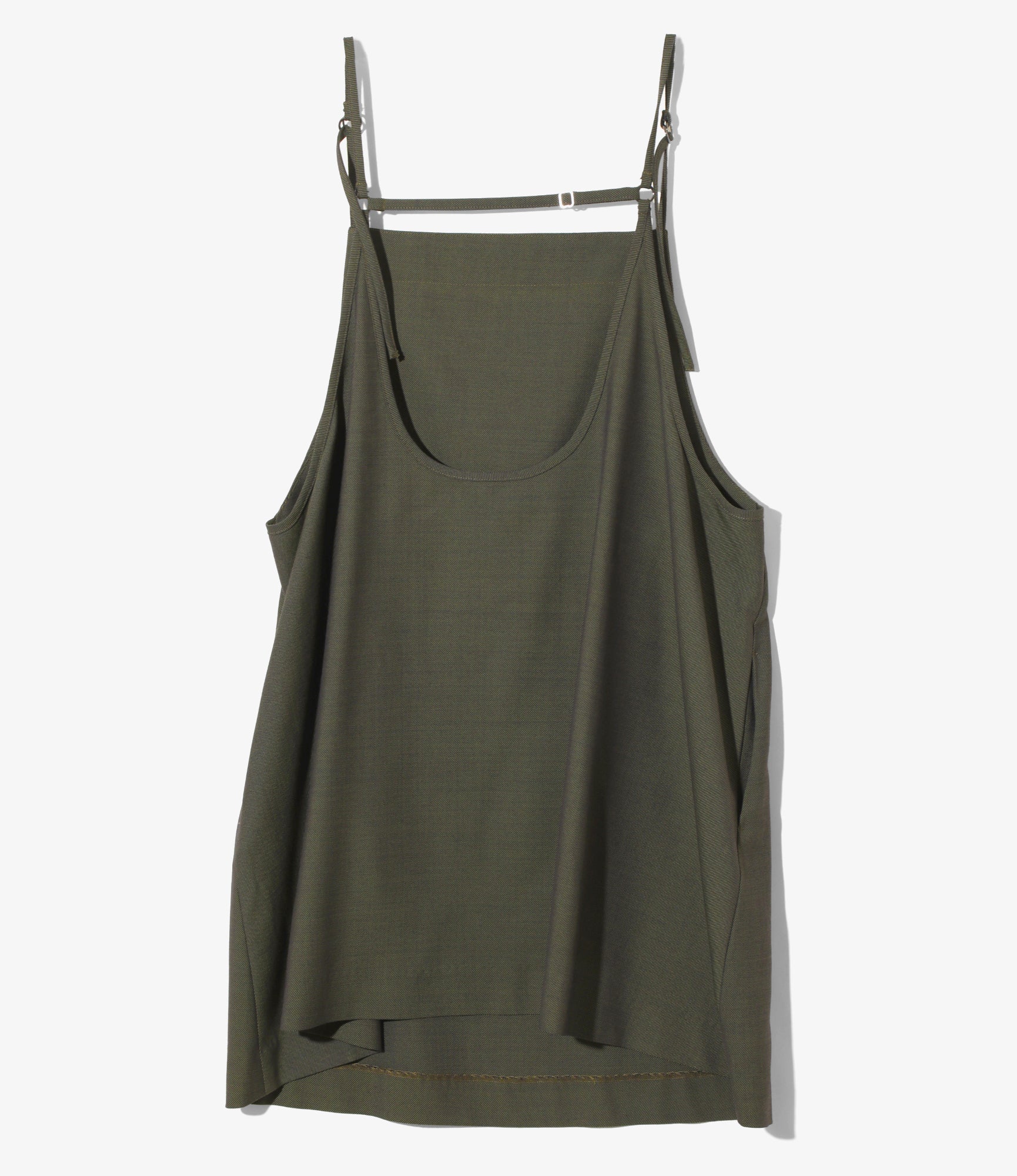 Apron Dress - Olive - Gabardine 3 Apron Dress - Olive - Gabardine