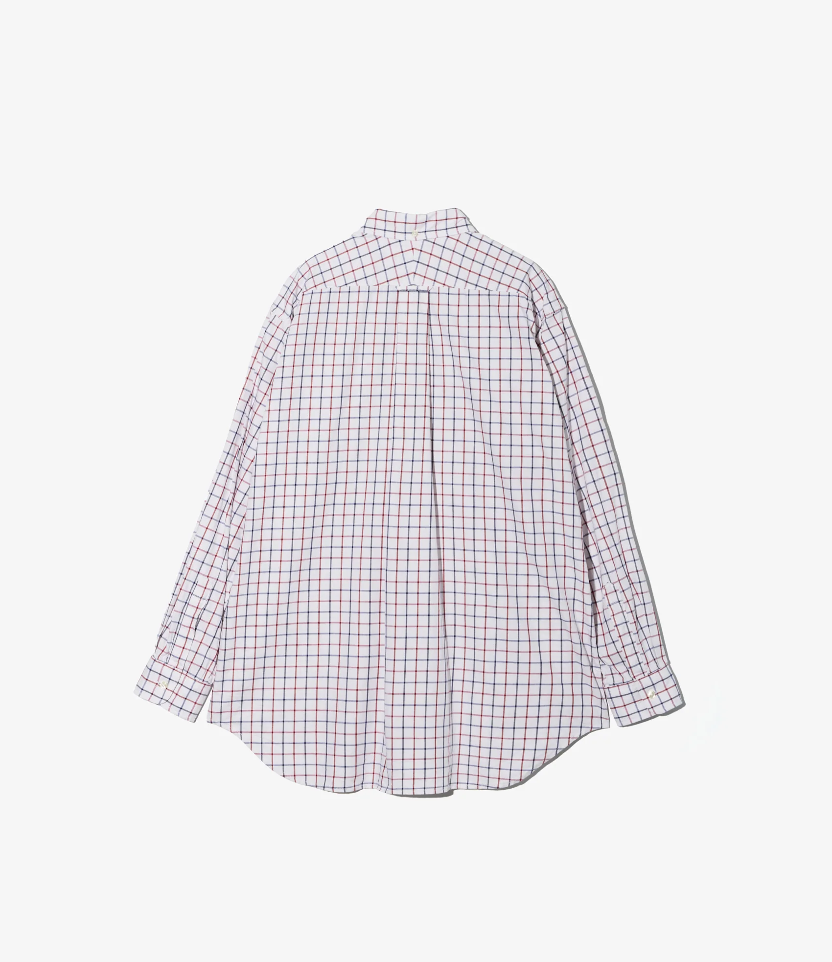 BD Shirt - White/Red/Blue Cotton Big Tattersall
