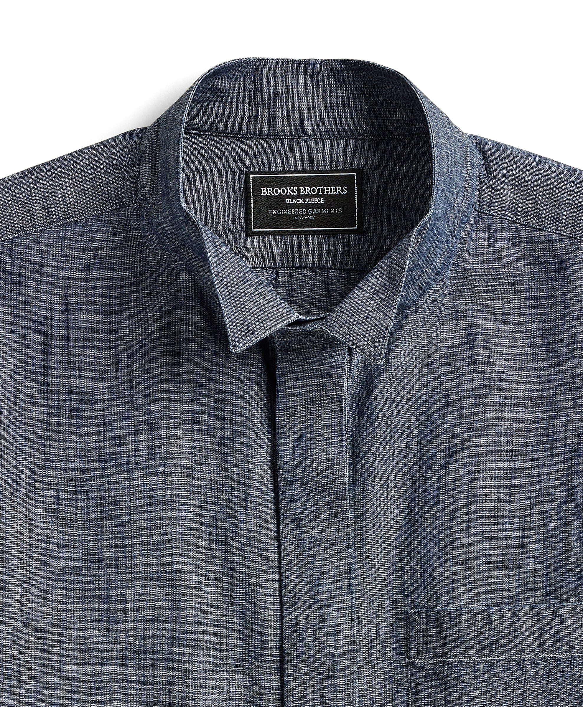 Engineered Garments x Brooks Brothers - Oversized Wing Collar Shirt - Blue Chambray 3 Engineered Garments x Brooks Brothers - Oversized Wing Collar Shirt - Blue Chambray