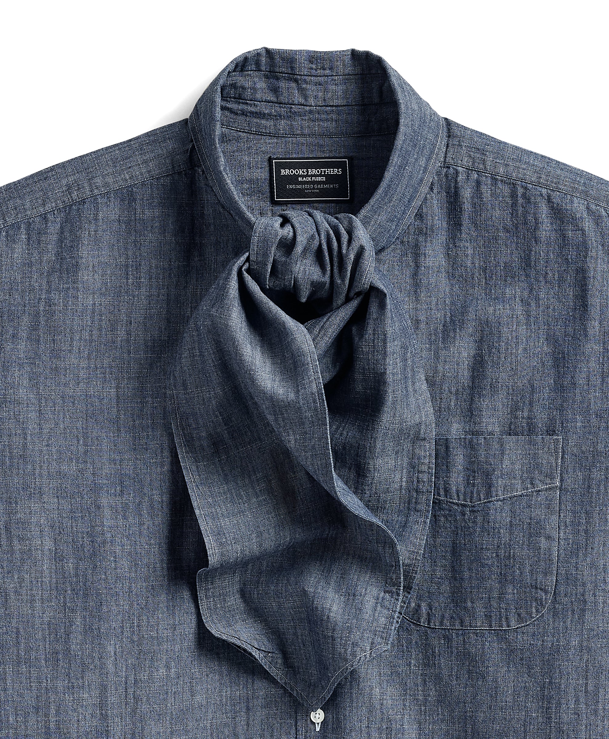 Engineered Garments x Brooks Brothers - Oversized Ascot Shirt - Blue Chambray 3 Engineered Garments x Brooks Brothers - Oversized Ascot Shirt - Blue Chambray