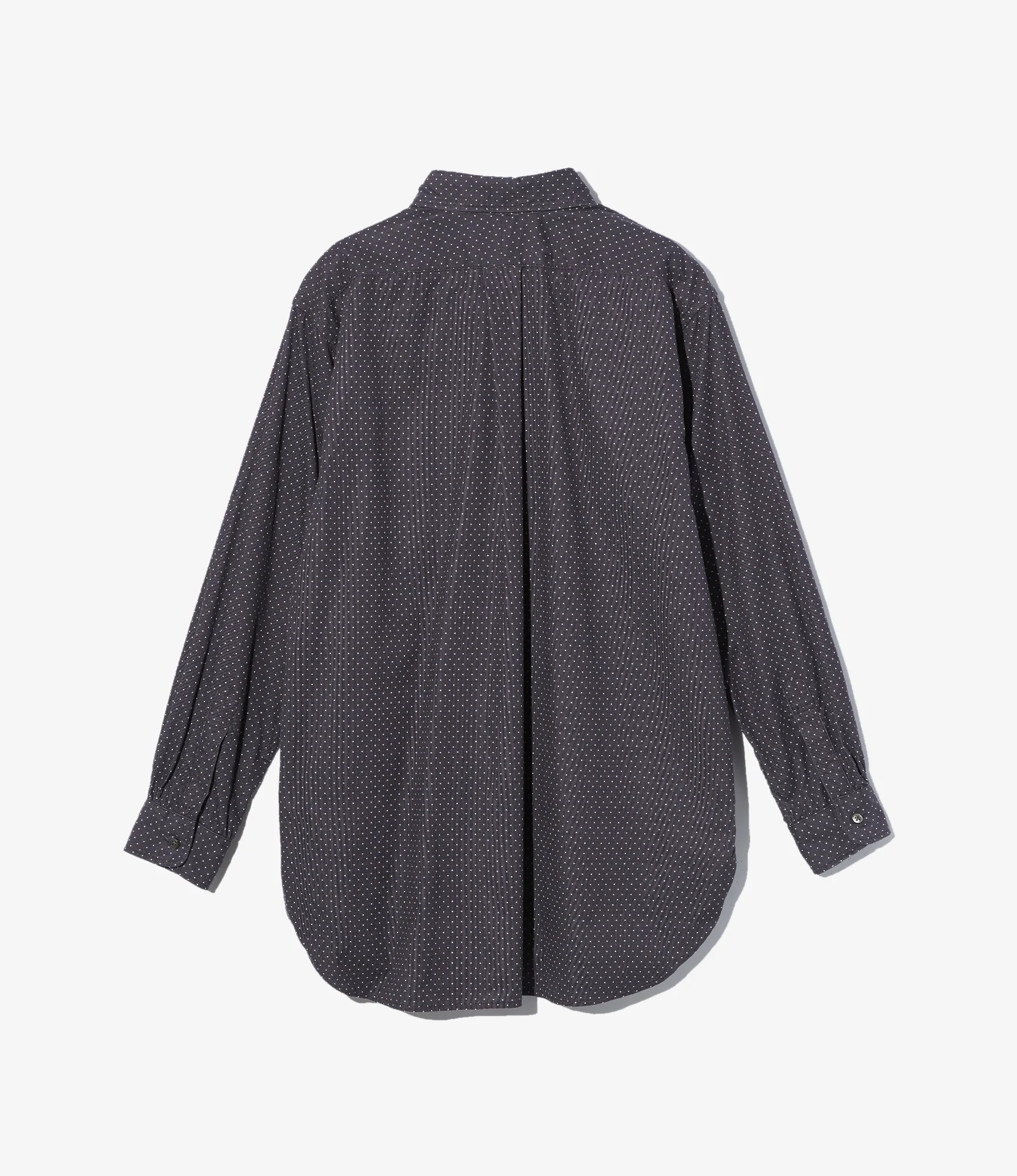 19th Century BD Shirt - Charcoal 21W Corduroy Polka Dot Print