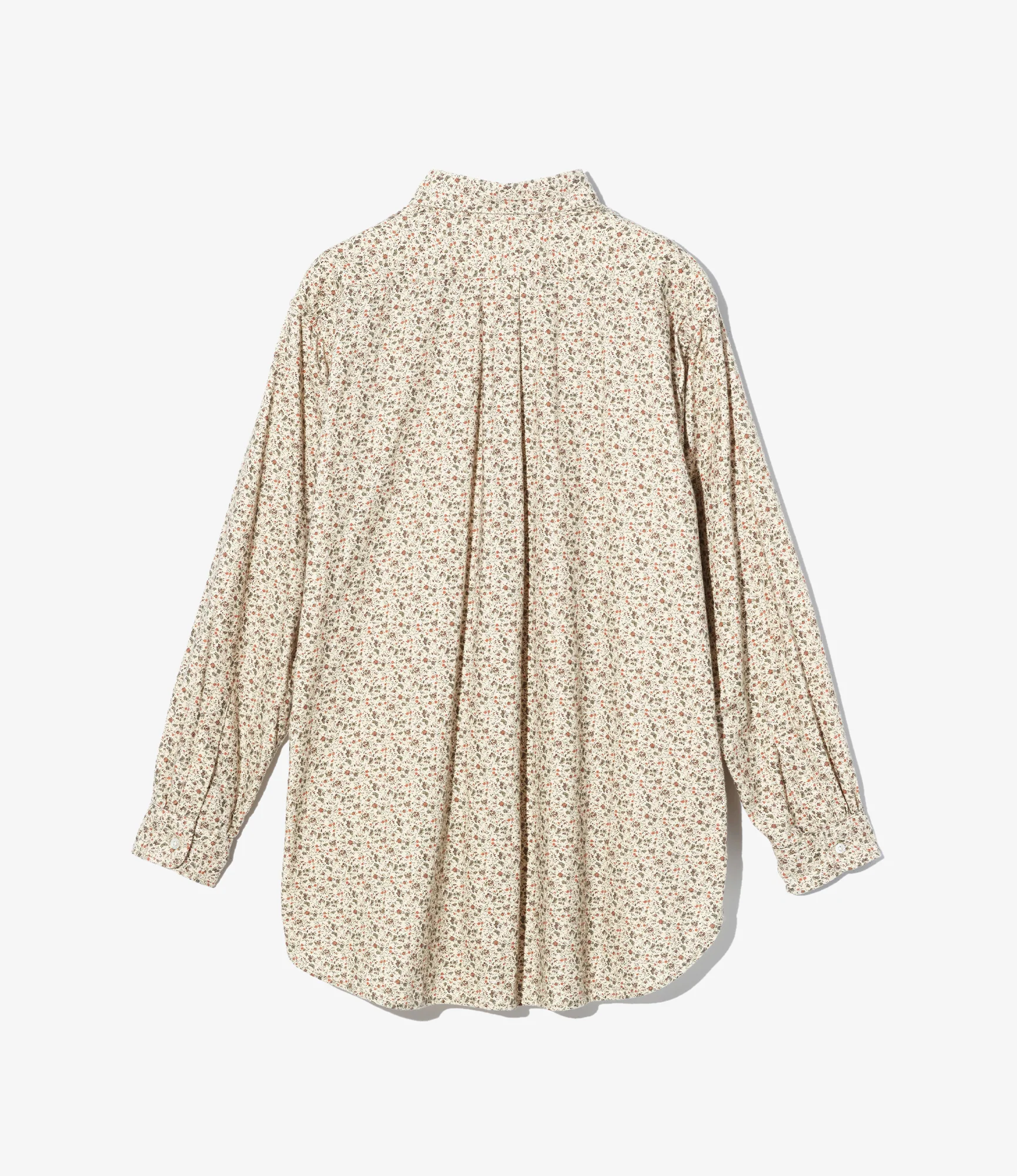 19th Century BD Shirt - Natural Cotton Small Floral Flannel