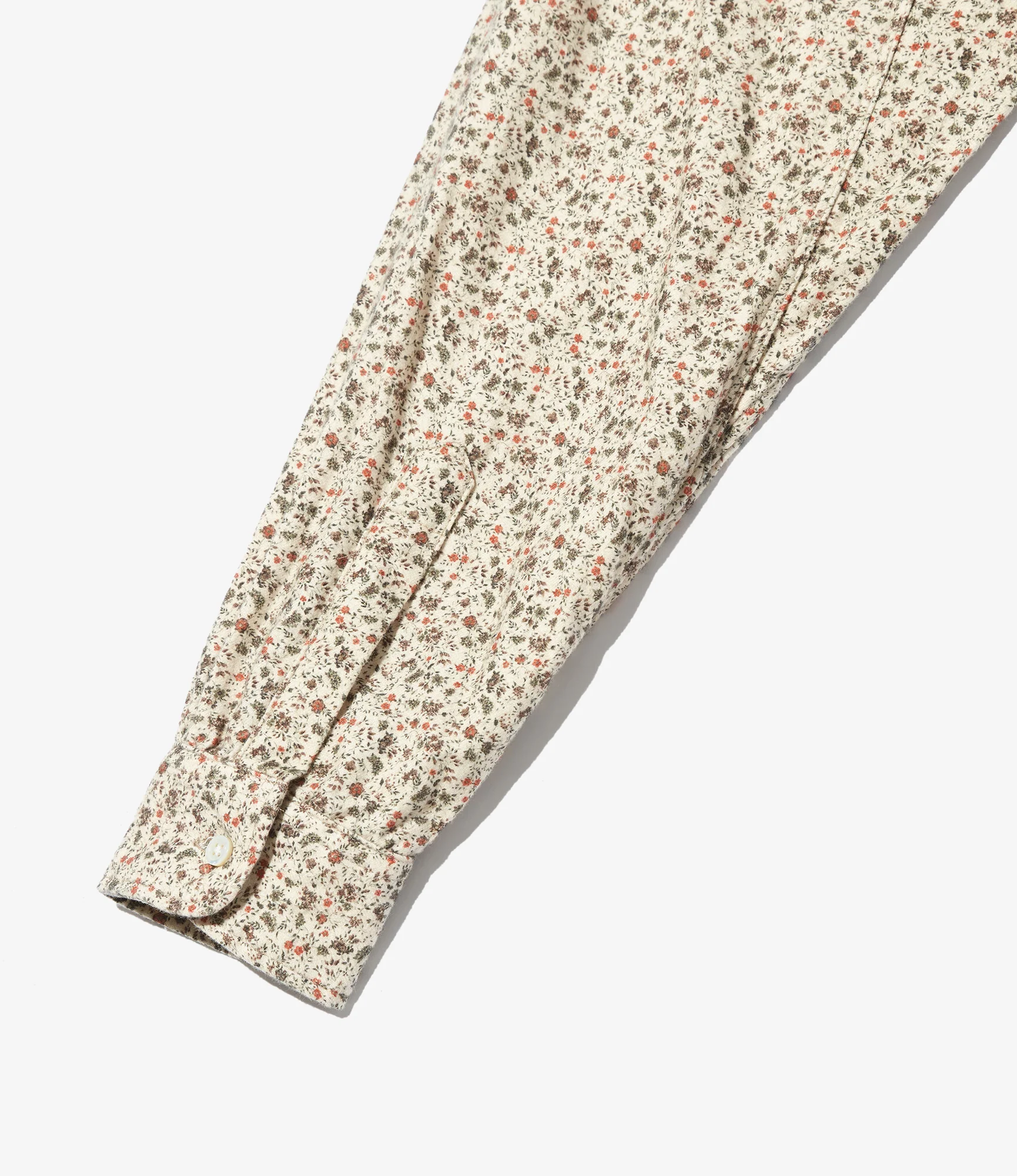 19th Century BD Shirt - Natural Cotton Small Floral Flannel 4 19th Century BD Shirt - Natural Cotton Small Floral Flannel