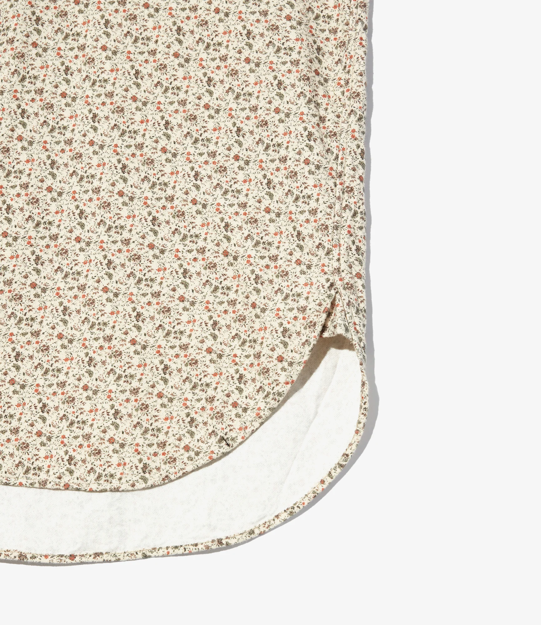 19th Century BD Shirt - Natural Cotton Small Floral Flannel 5 19th Century BD Shirt - Natural Cotton Small Floral Flannel