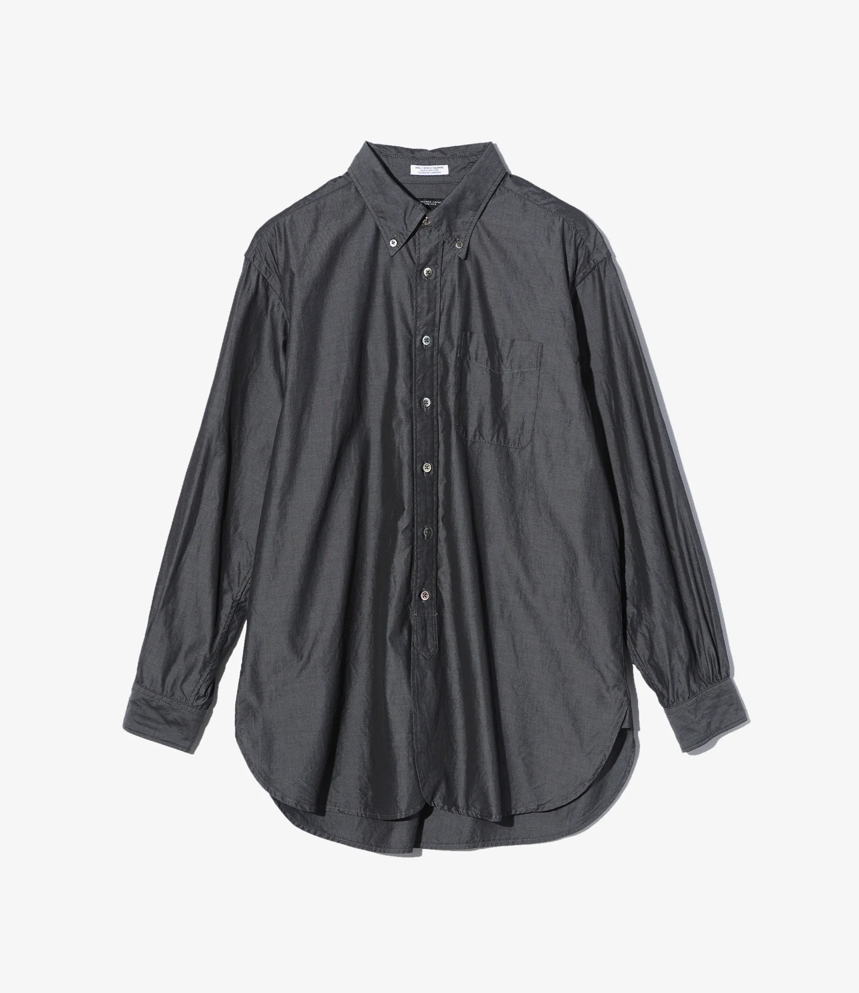 19th Century BD Shirt - Charcoal Cotton Iridescent Broadcloth