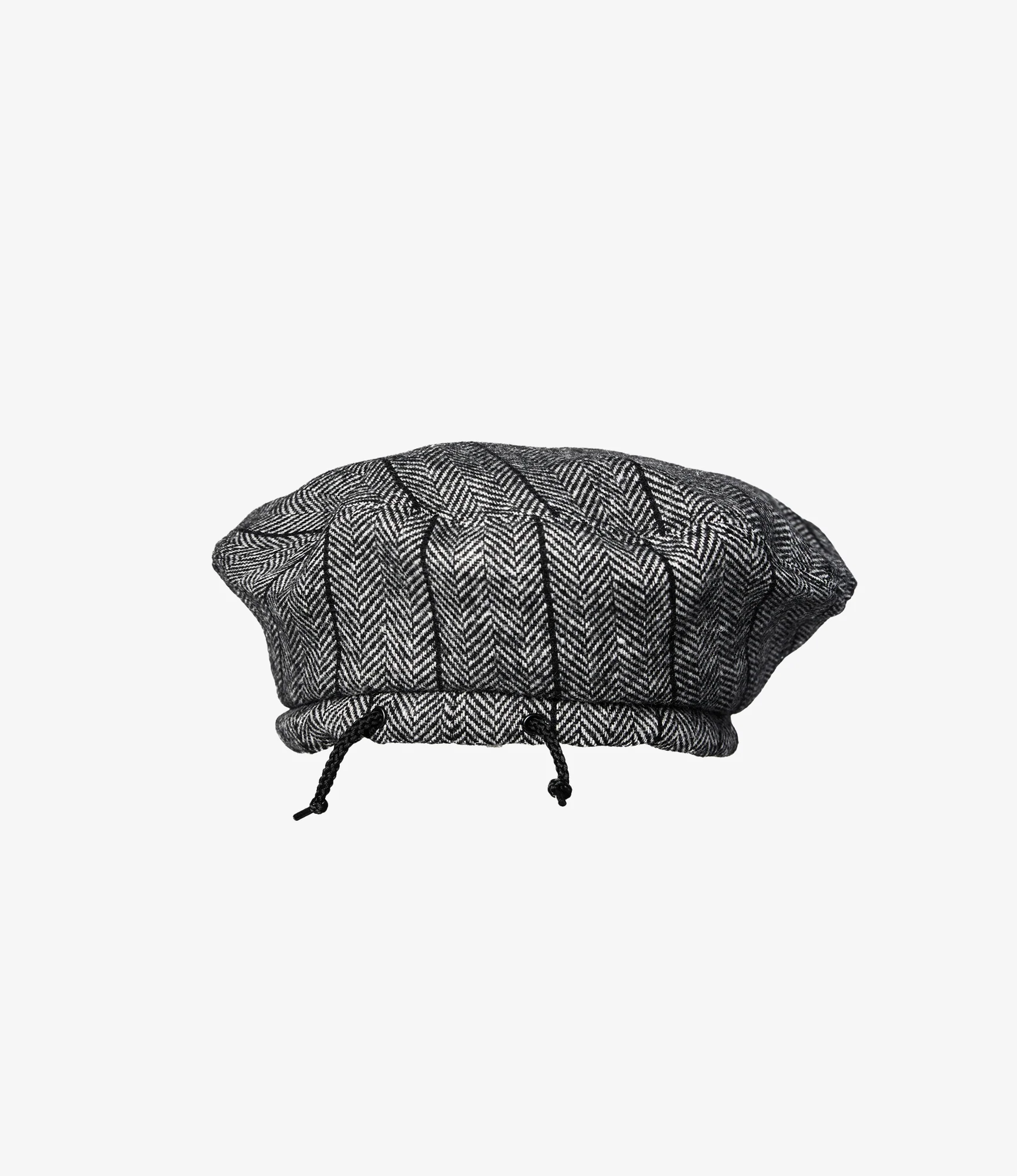 Beret - Dk. Grey Wool Striped HB