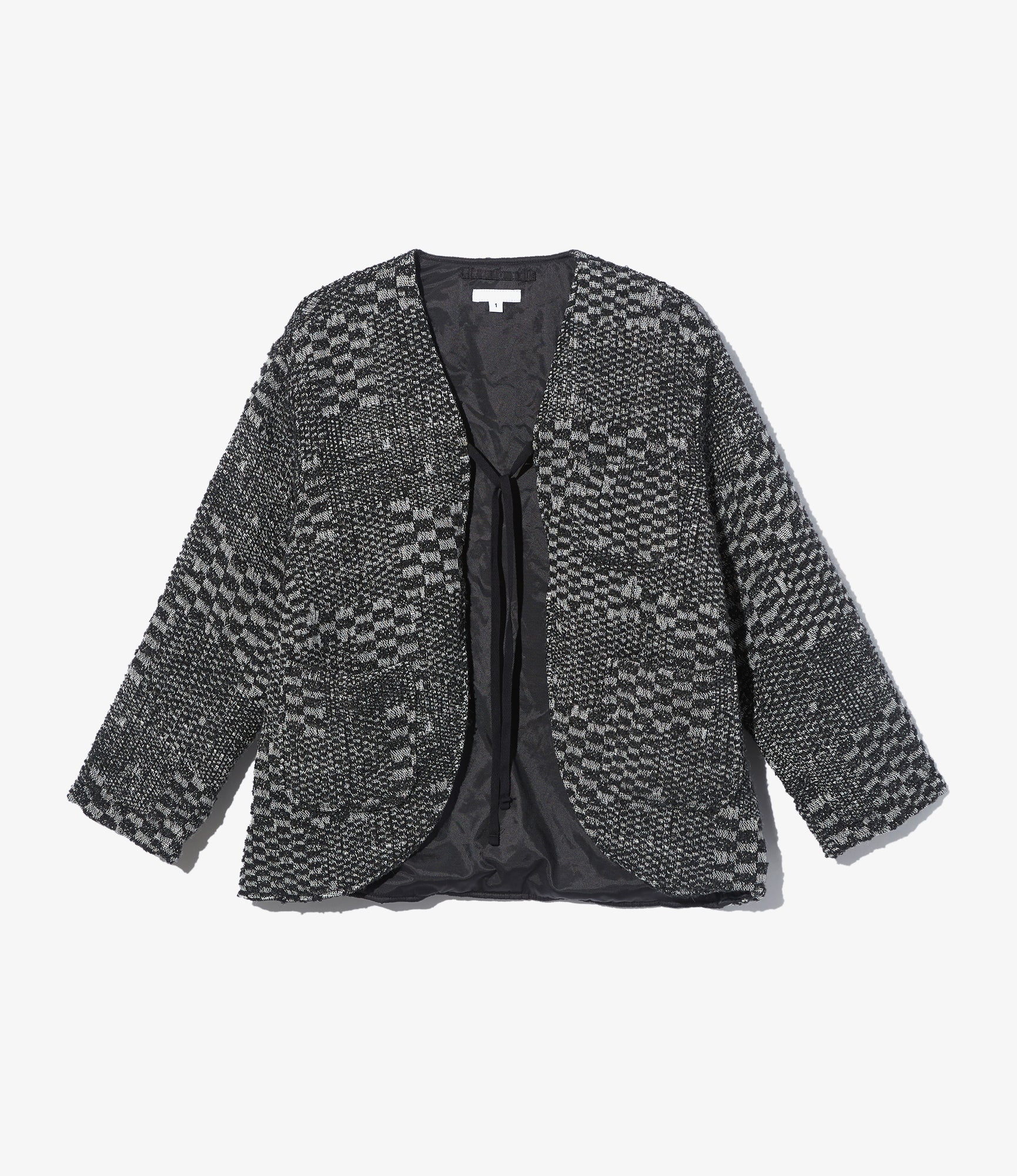 Women's Cutaway Jacket - Black/White Pattern Block Jq.