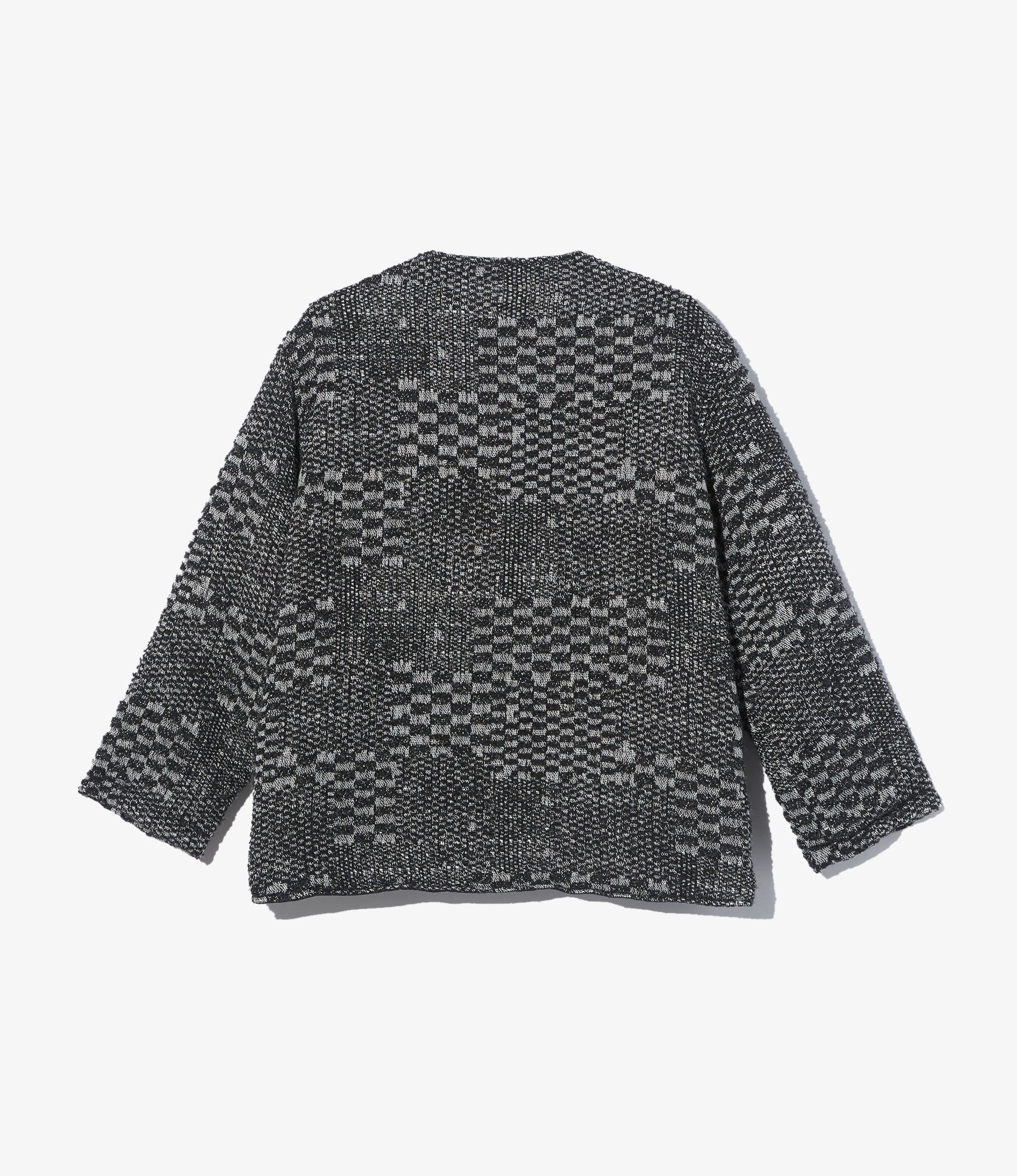 Women's Cutaway Jacket - Black/White Pattern Block Jq.