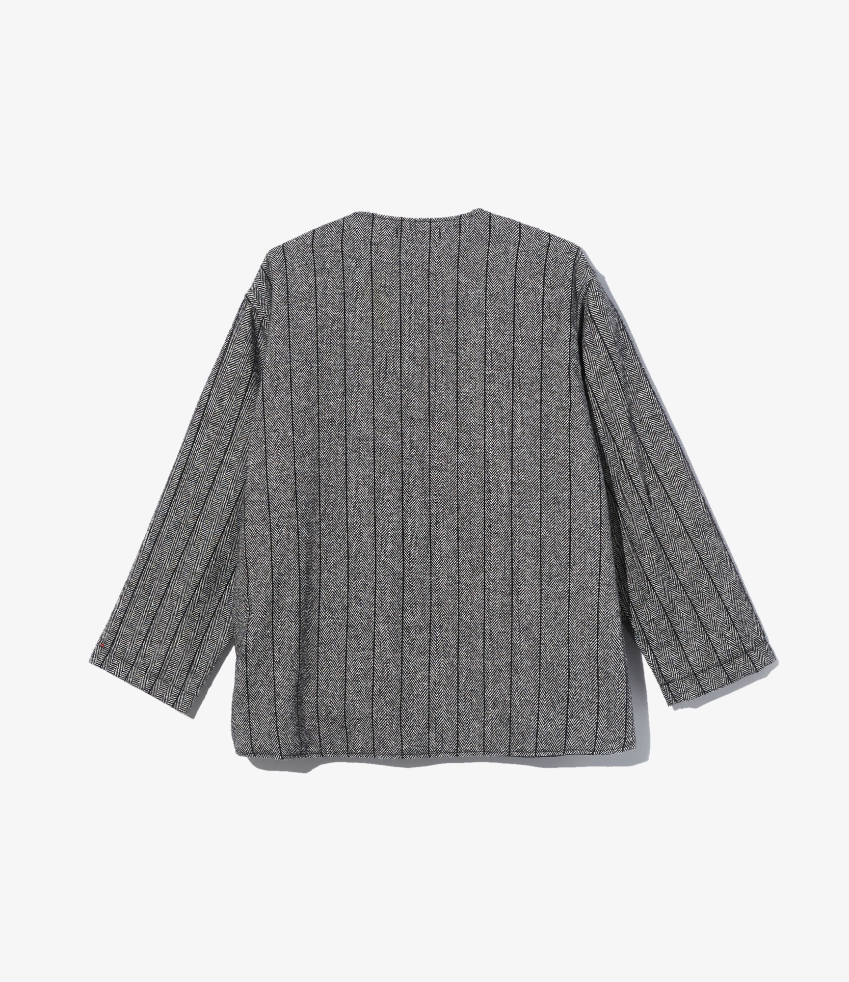 Women's Cutaway Jacket - Dk. Grey Wool Striped HB