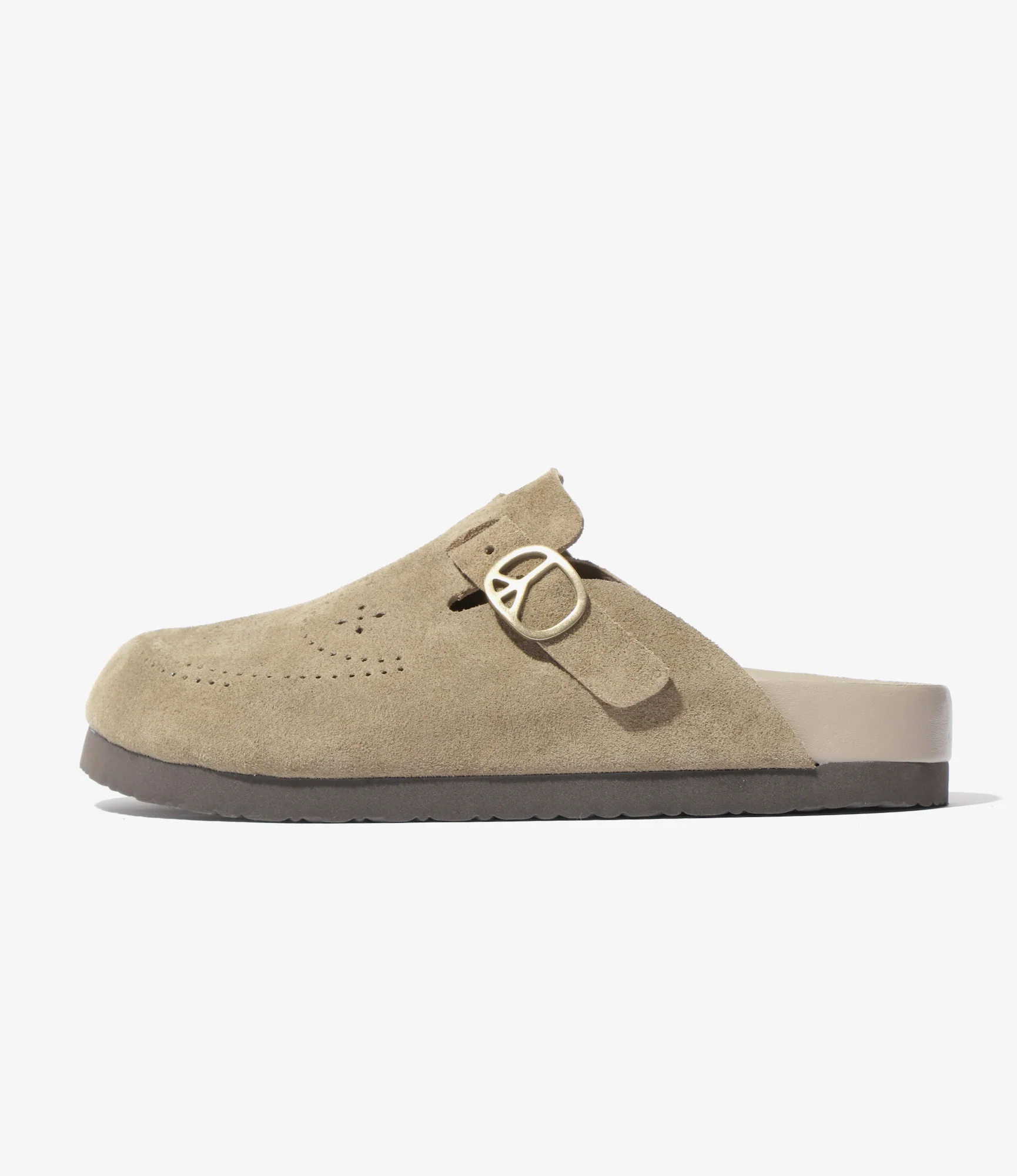 Clog Sandal - Taupe - Suede 5 Clog Sandal - Taupe - Suede