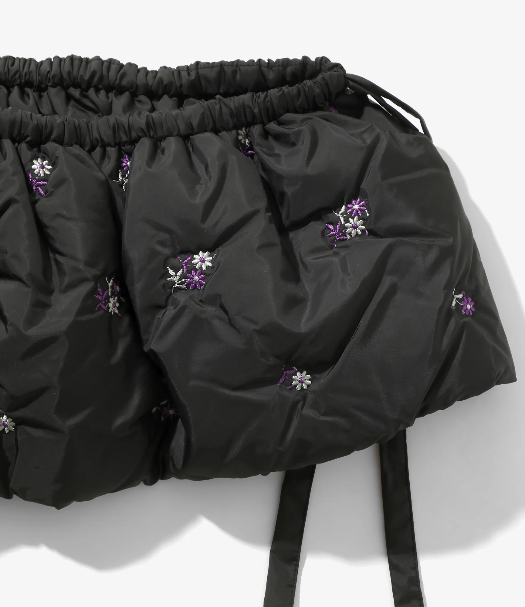 Padded Variation Apron - Black - Original Floral Embroidery