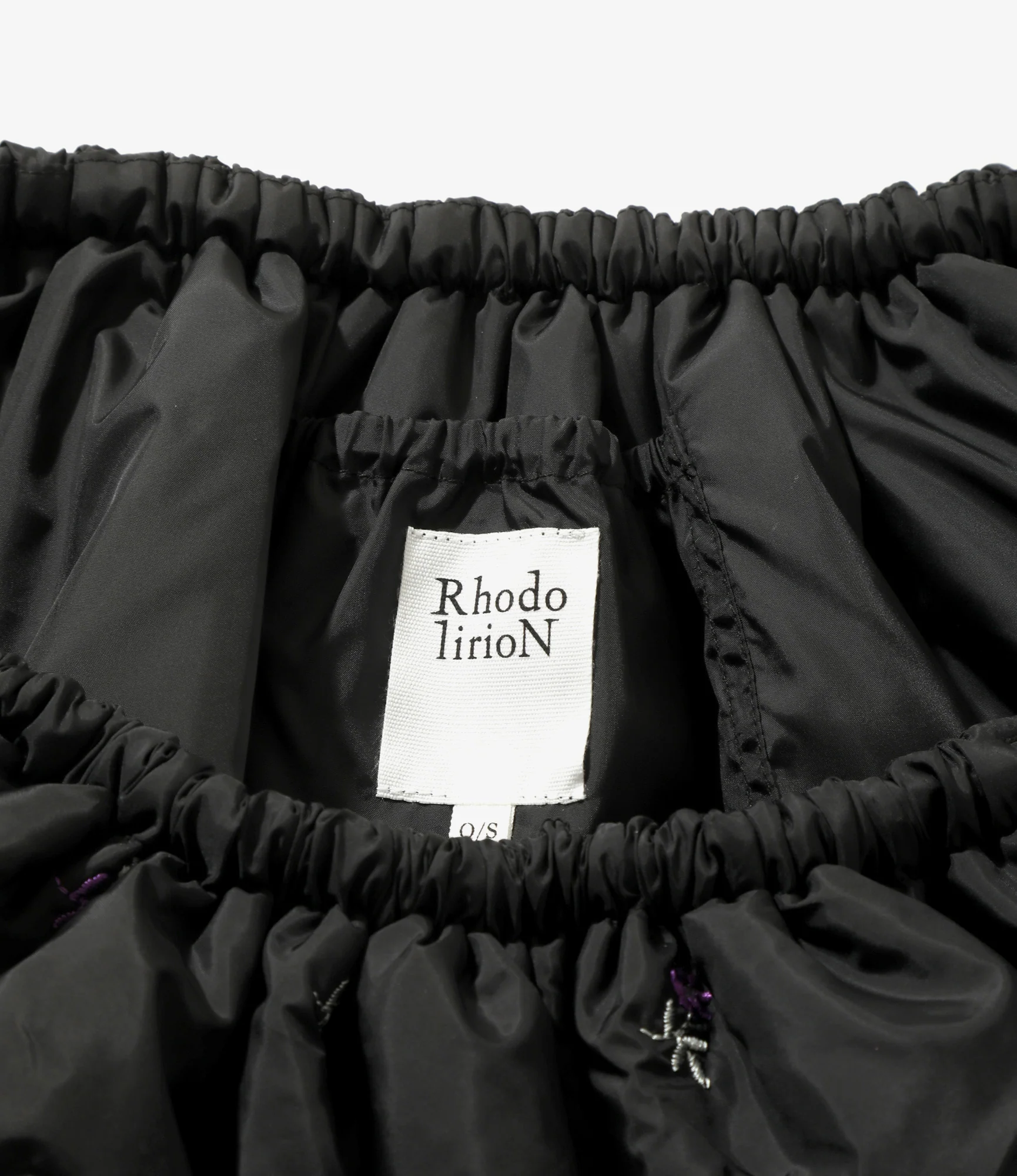 Padded Variation Apron - Black - Original Floral Embroidery