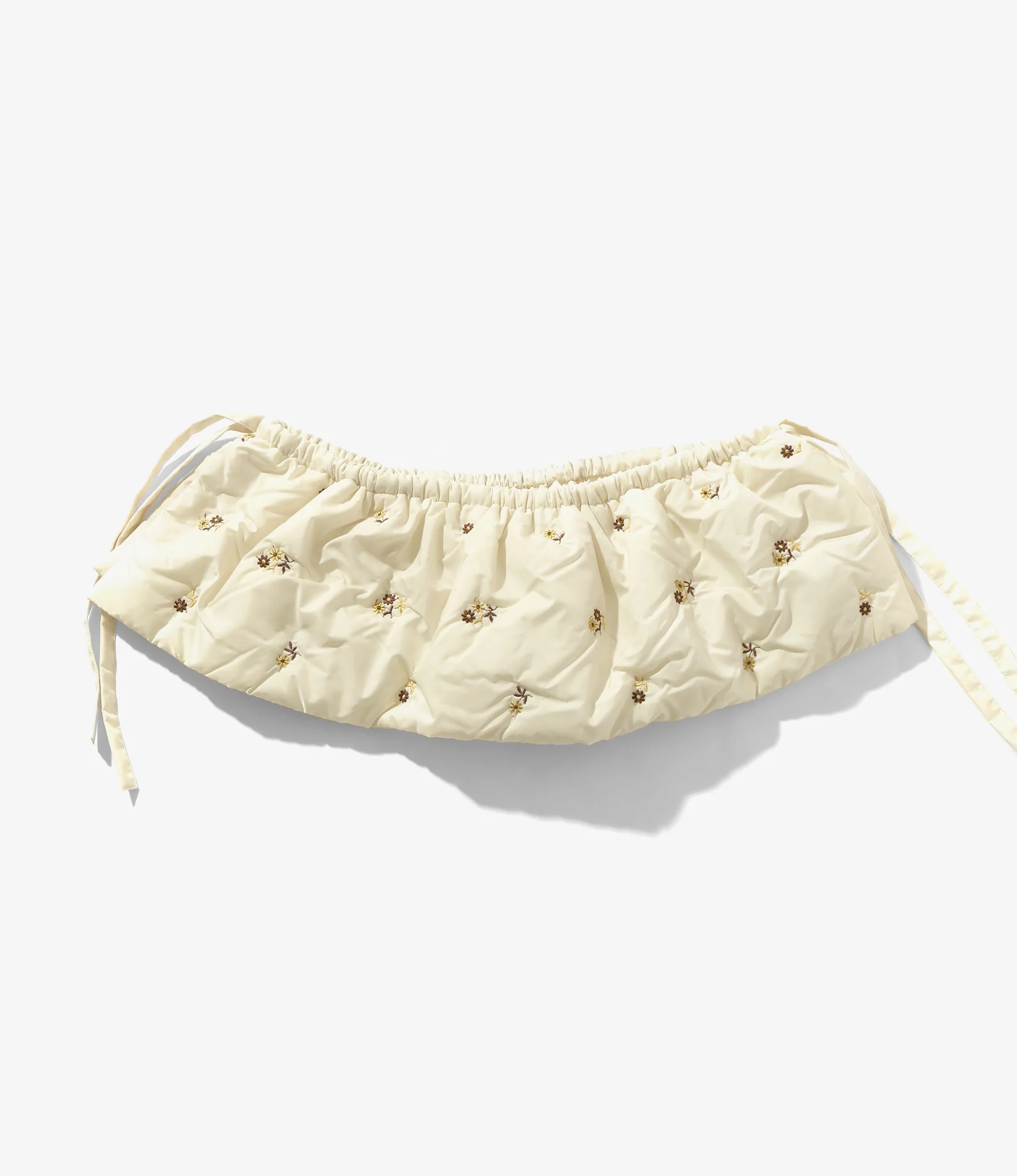 Padded Variation Apron - Ivory - Original Floral Embroidery 4 Padded Variation Apron - Ivory - Original Floral Embroidery