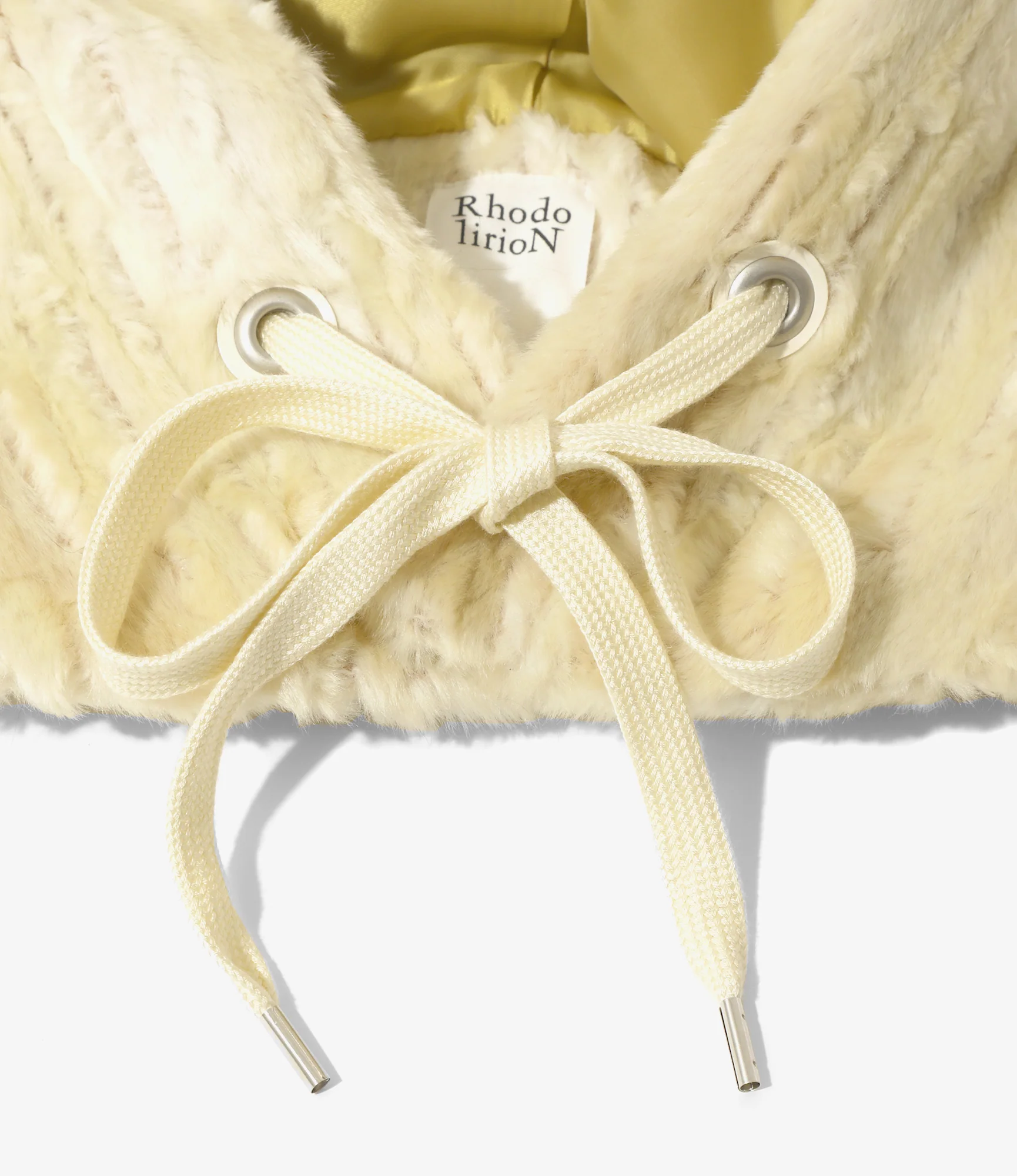 Faux Fur Hoody Scarf - Natural - Eco Fur
