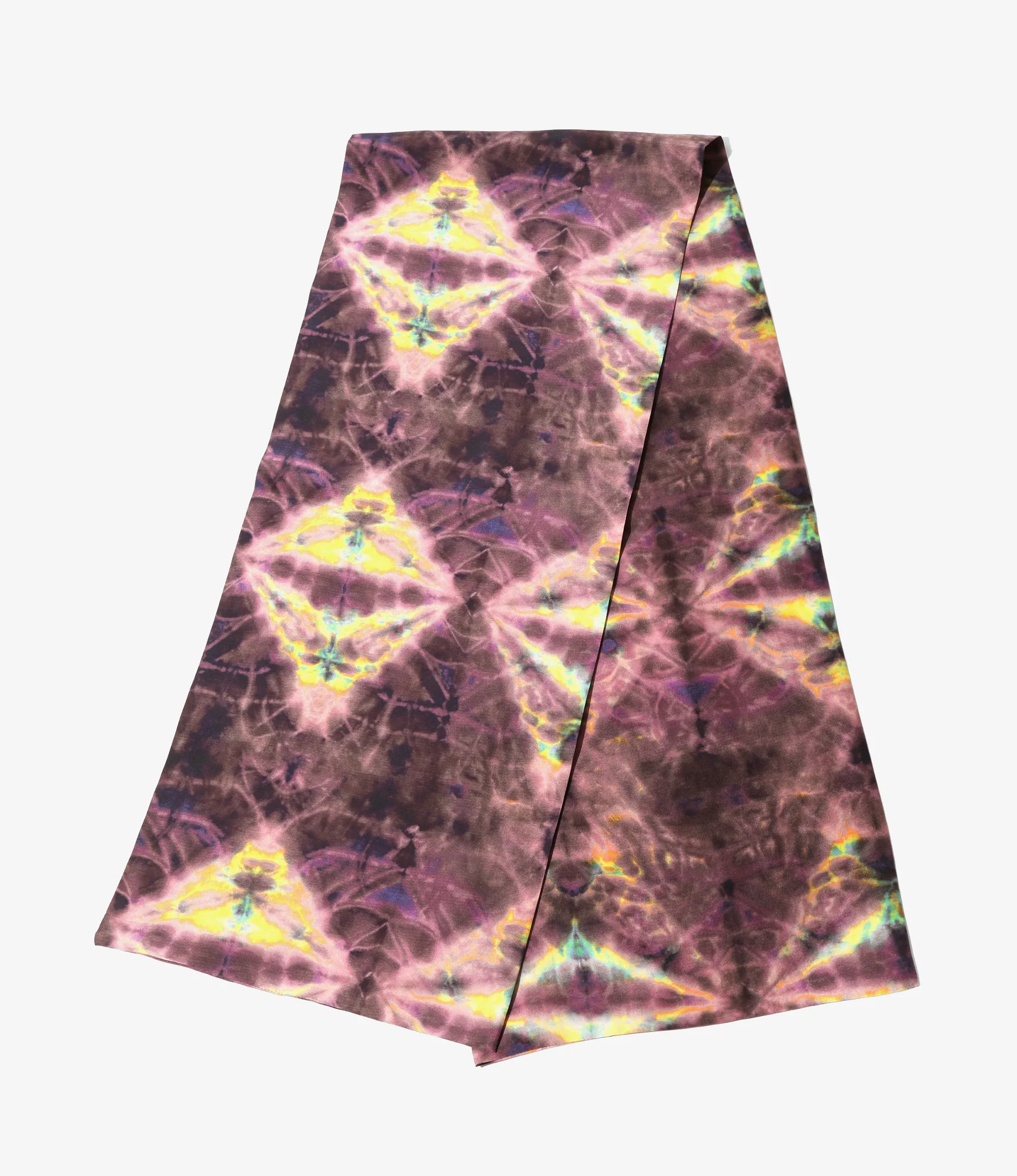 Scarf - Purple - Printed Silk Crepe