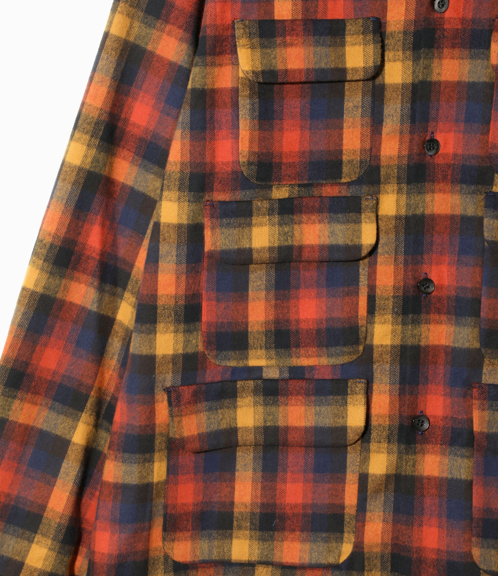 6 Pocket Shirt - Red - Cotton Plaid 3 6 Pocket Shirt - Red - Cotton Plaid