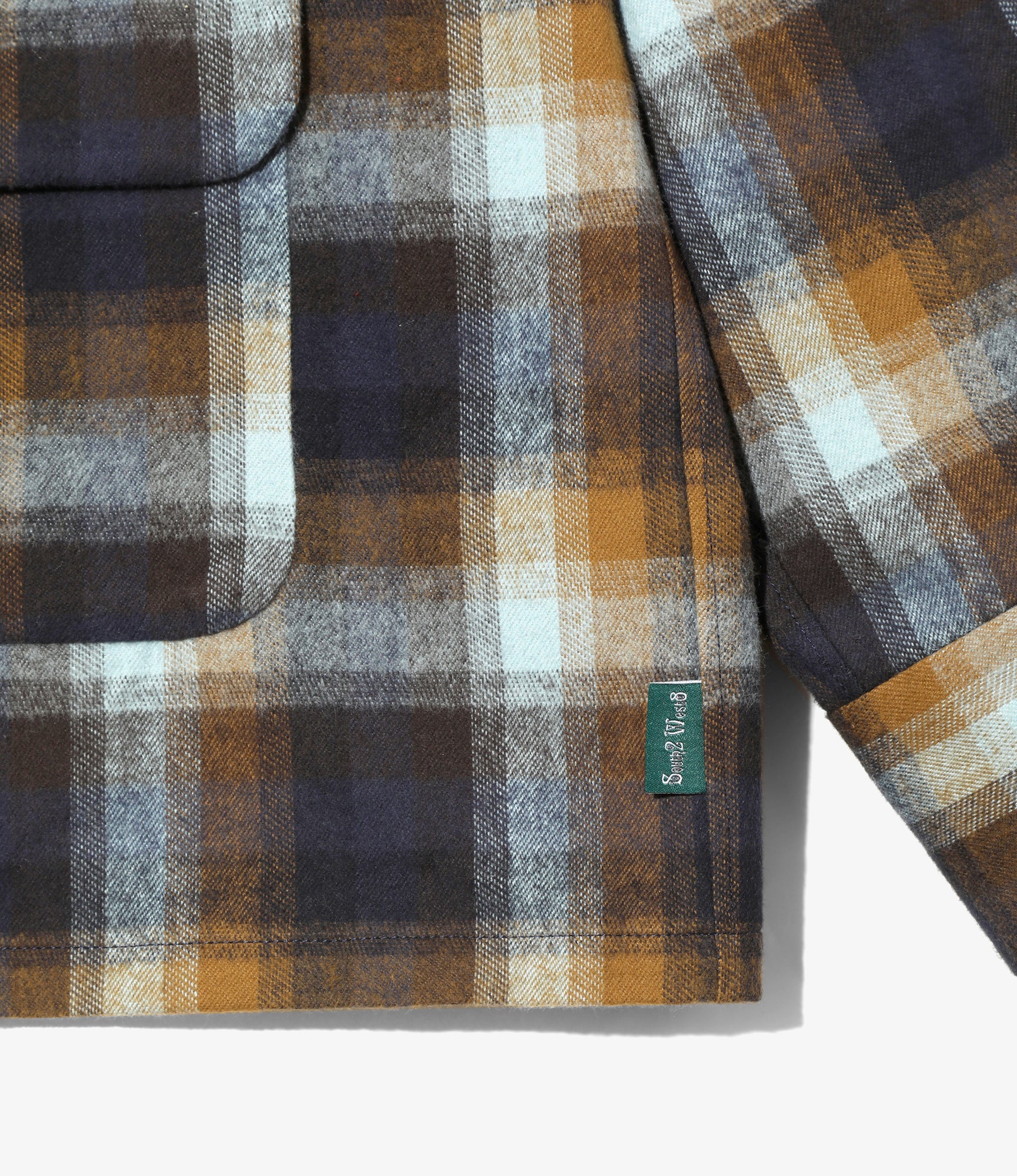 6 Pocket Shirt - Blue - Cotton Plaid
