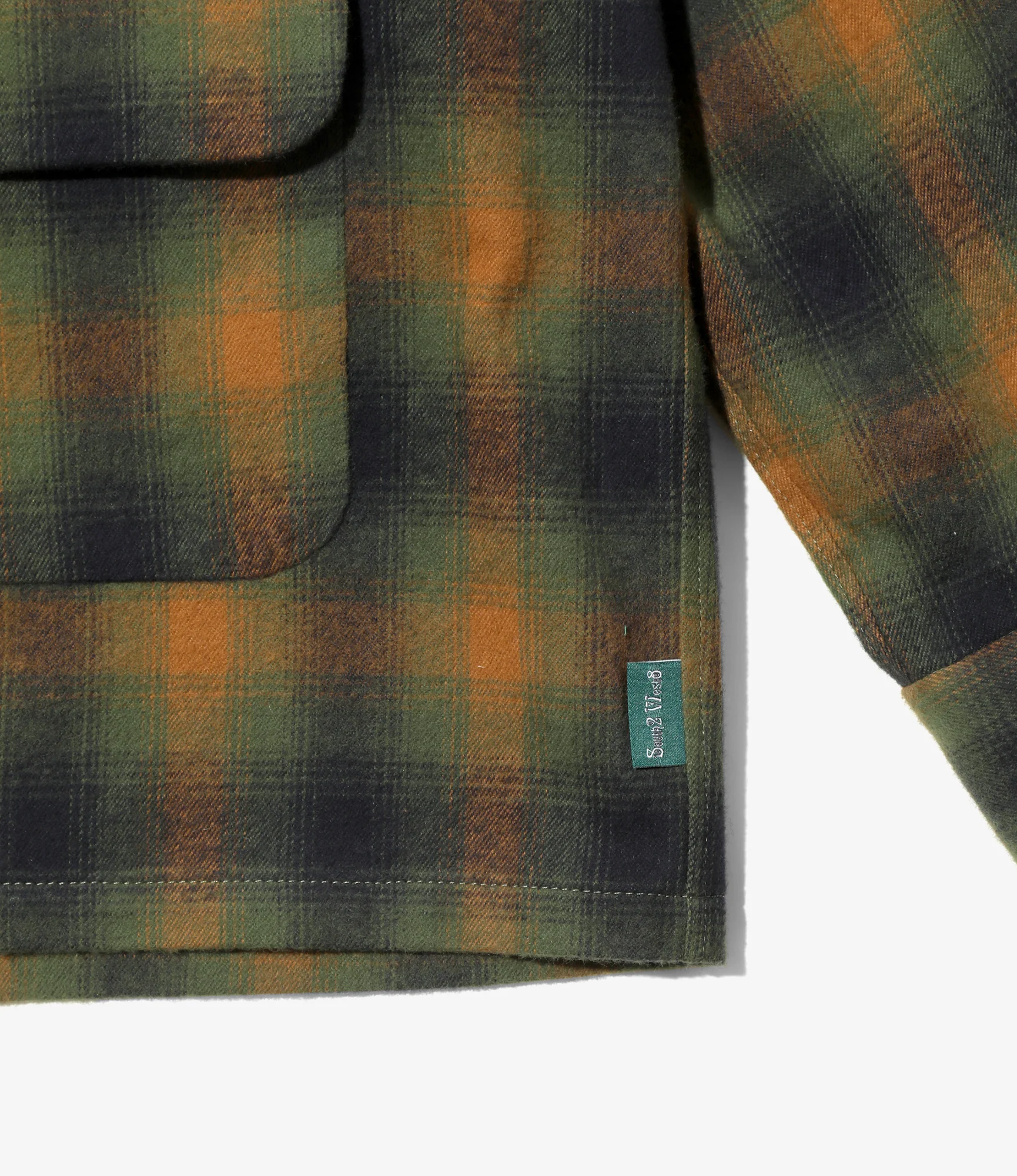 6 Pocket Shirt - Green - Cotton Plaid