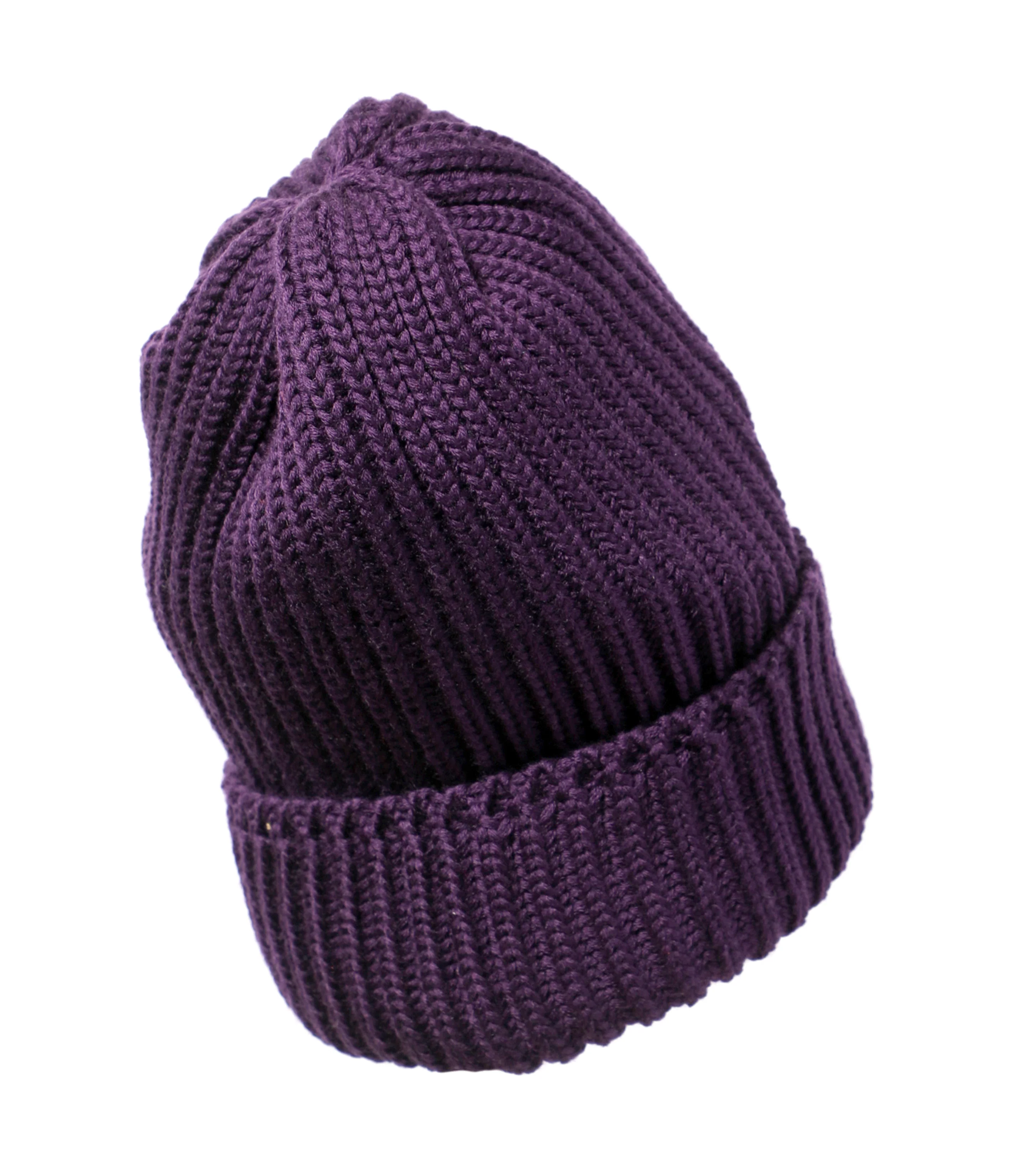 Watch Cap - Purple - Merino Wool