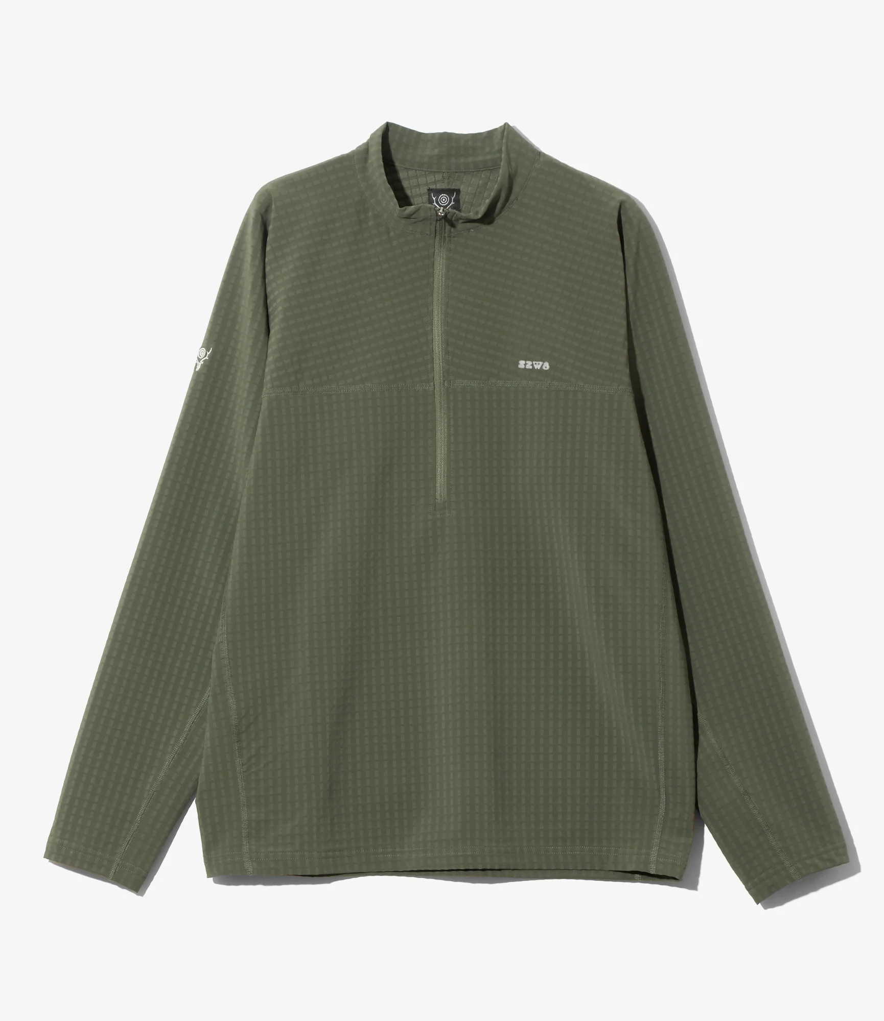 Base Layer Shirt - Olive - Fleece / Back Grid