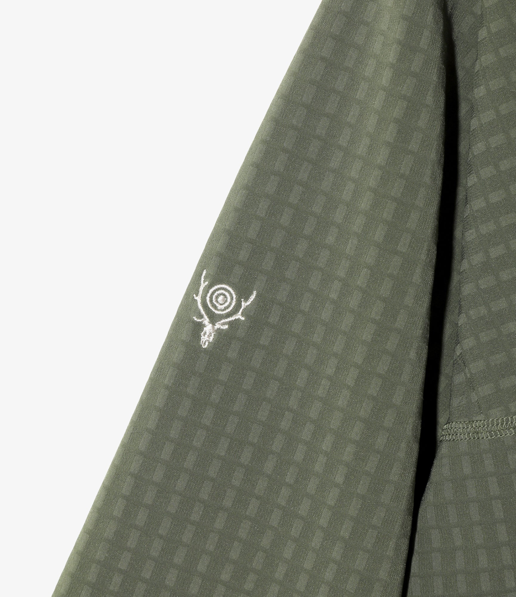 Base Layer Shirt - Olive - Fleece / Back Grid