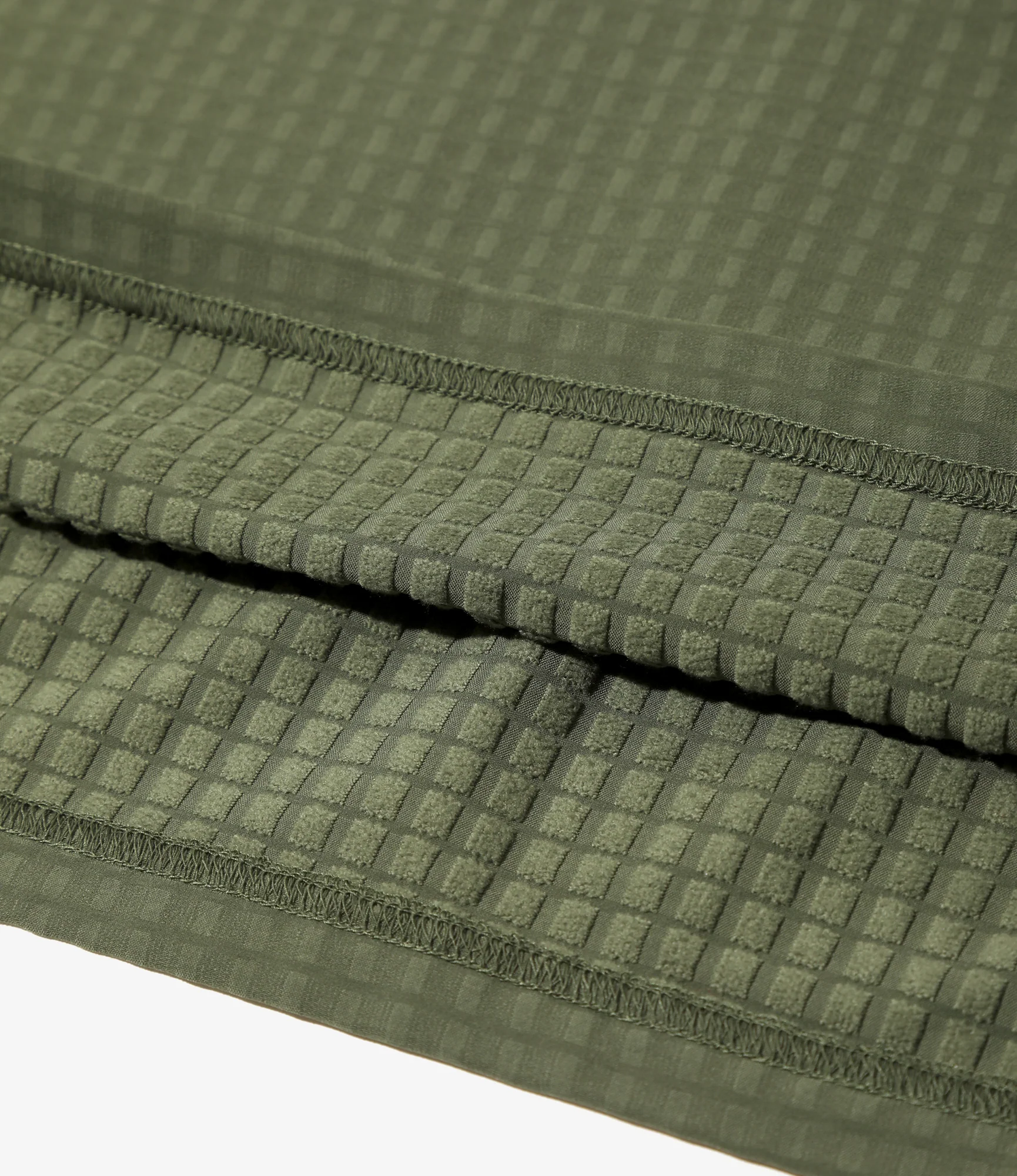 Base Layer Shirt - Olive - Fleece / Back Grid