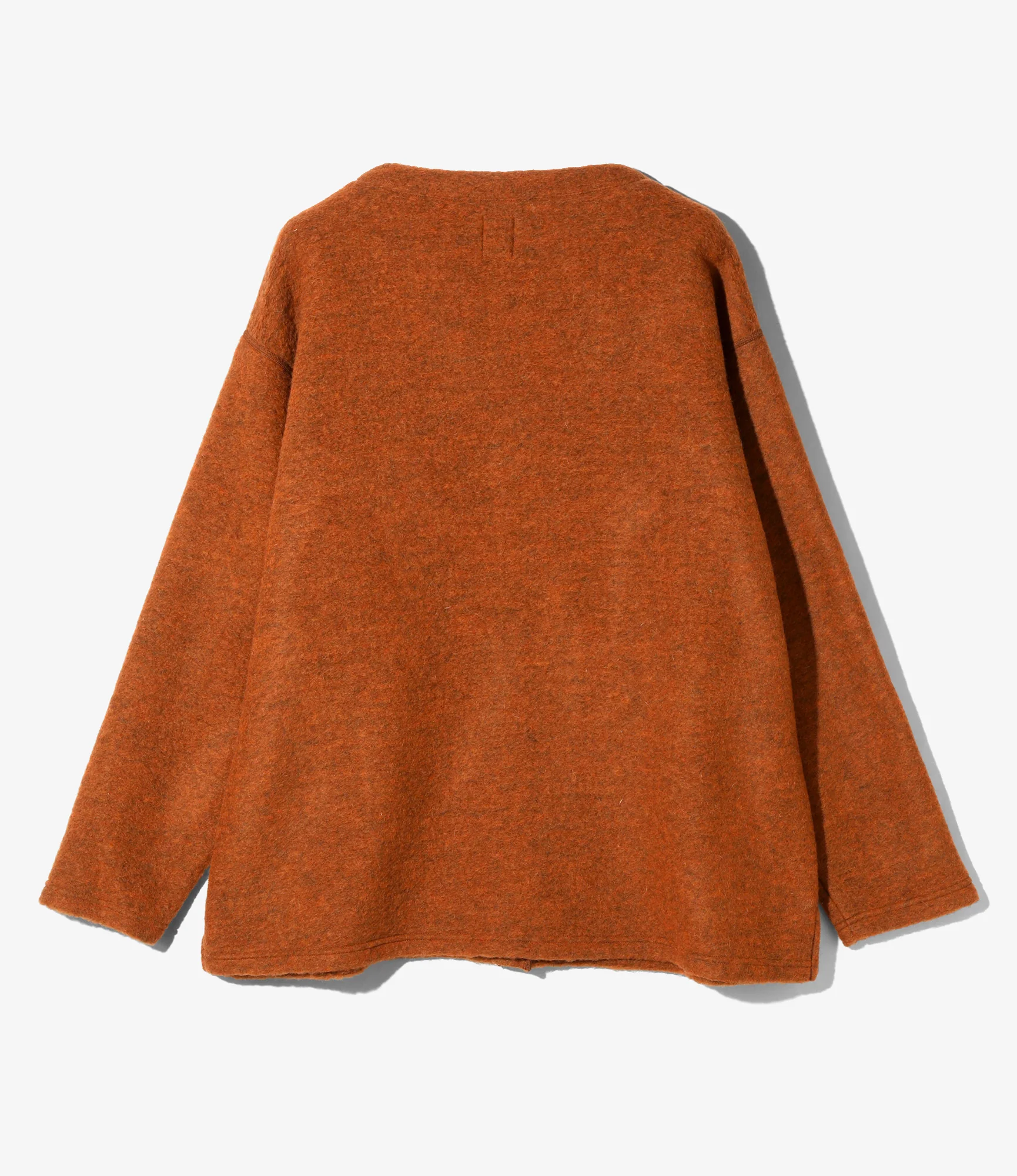 S.S. V Neck Cardigan - Orange - W/PE Boiled Jersey 4 S.S. V Neck Cardigan - Orange - W/PE Boiled Jersey