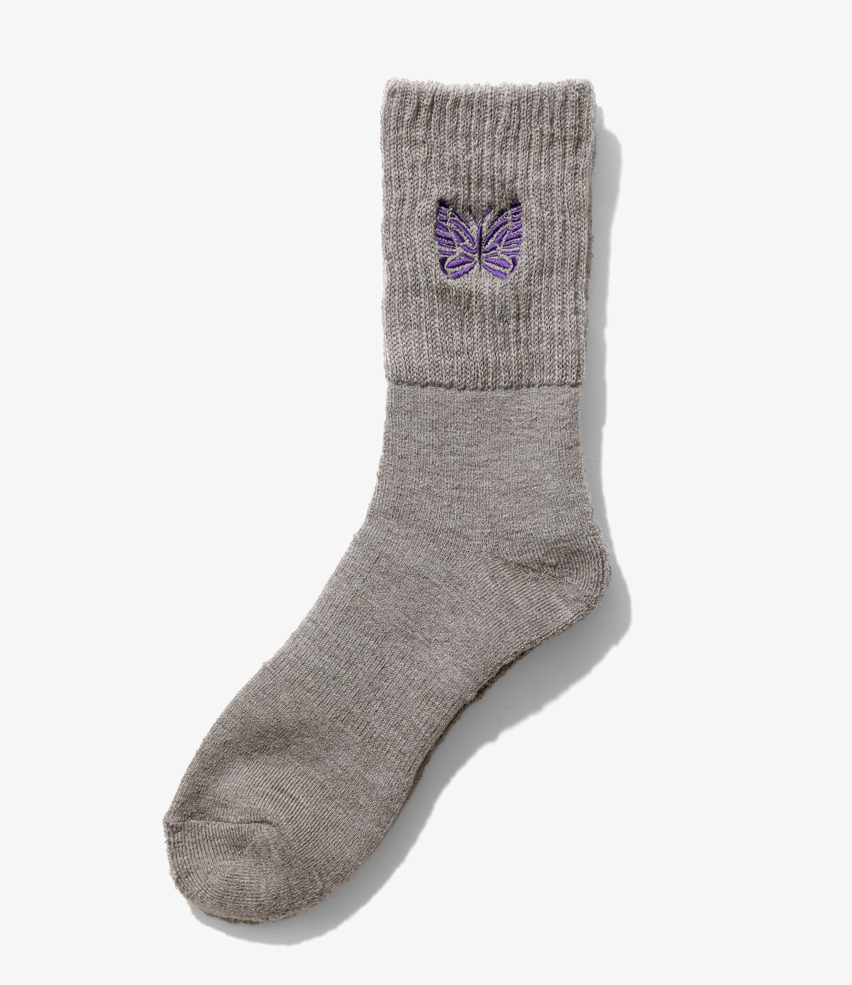 Rib Socks - Grey - Merino Wool