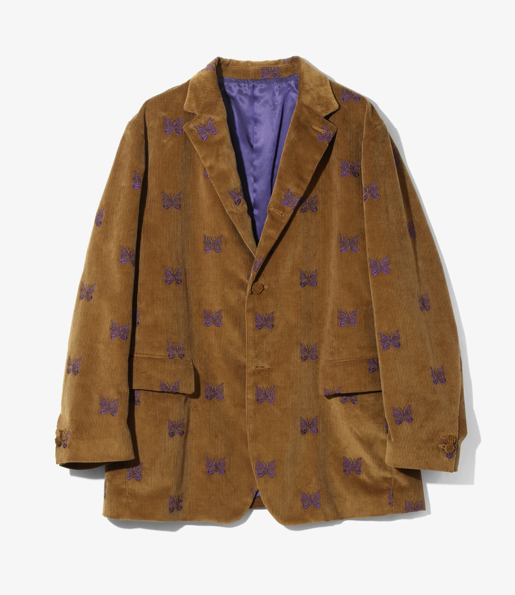 Women's 3B Jacket - Tan - Papillon Emb. Corduroy