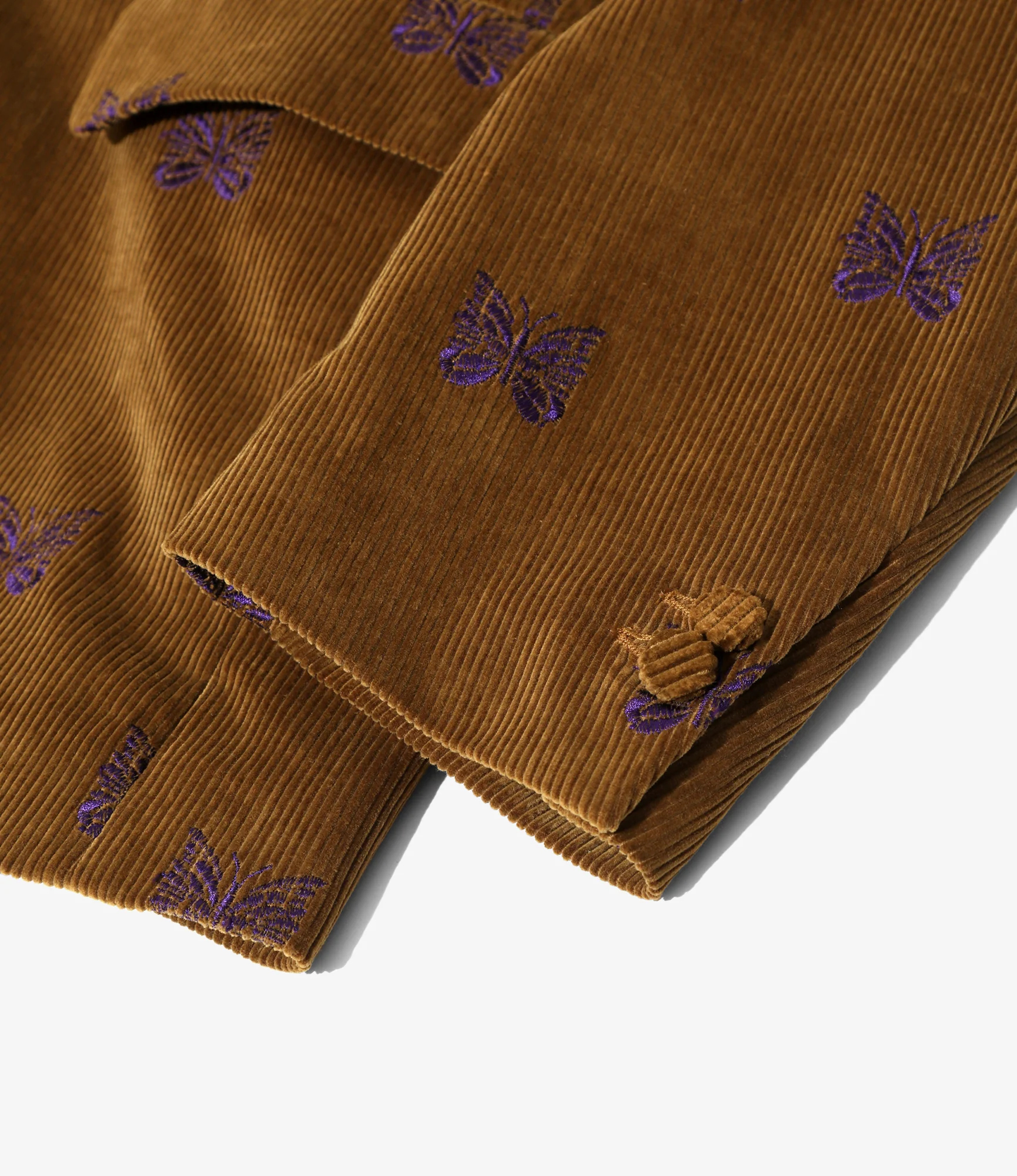 Women's 3B Jacket - Tan - Papillon Emb. Corduroy 4 Women's 3B Jacket - Tan - Papillon Emb. Corduroy