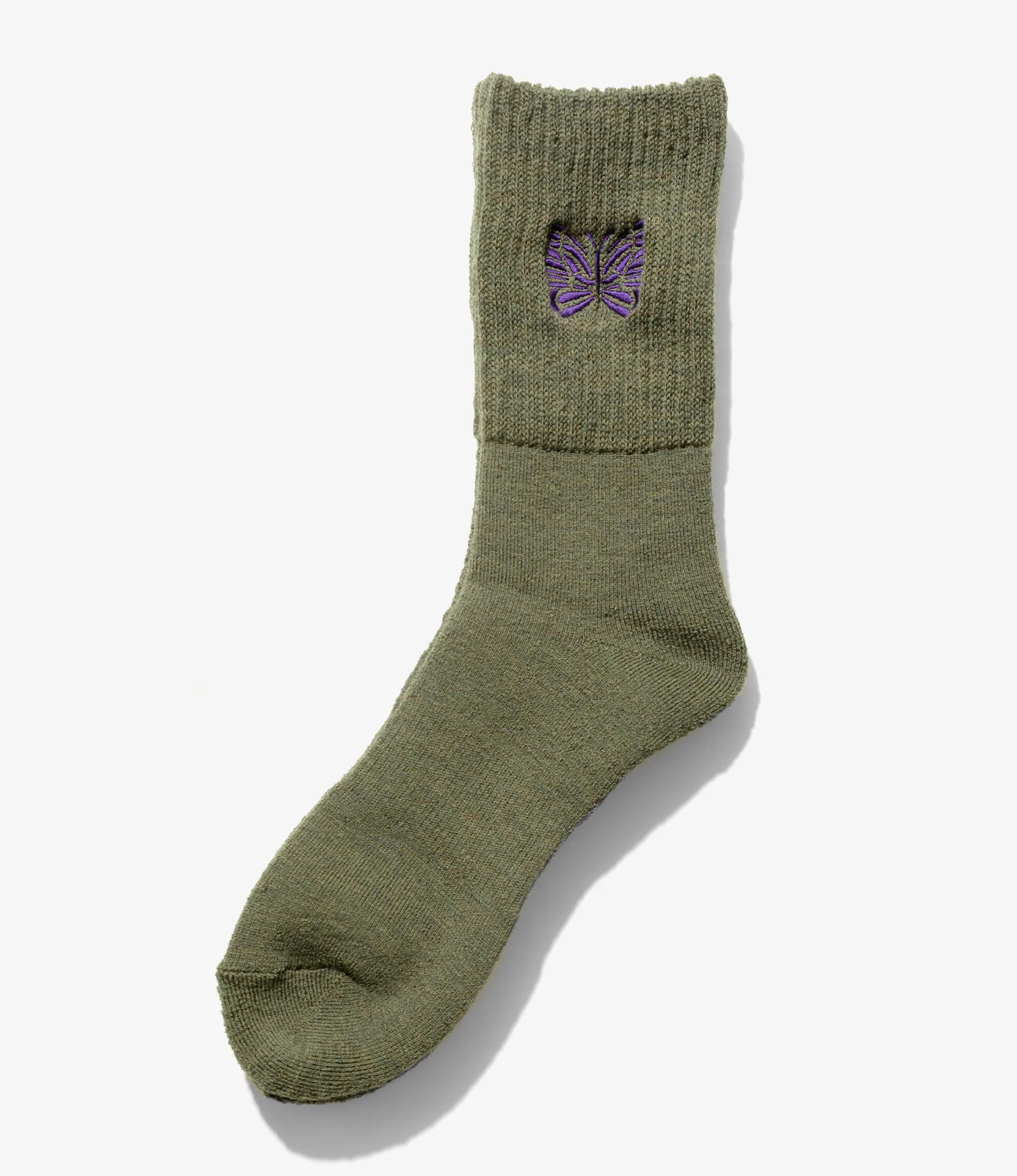Rib Socks - Olive - Merino Wool