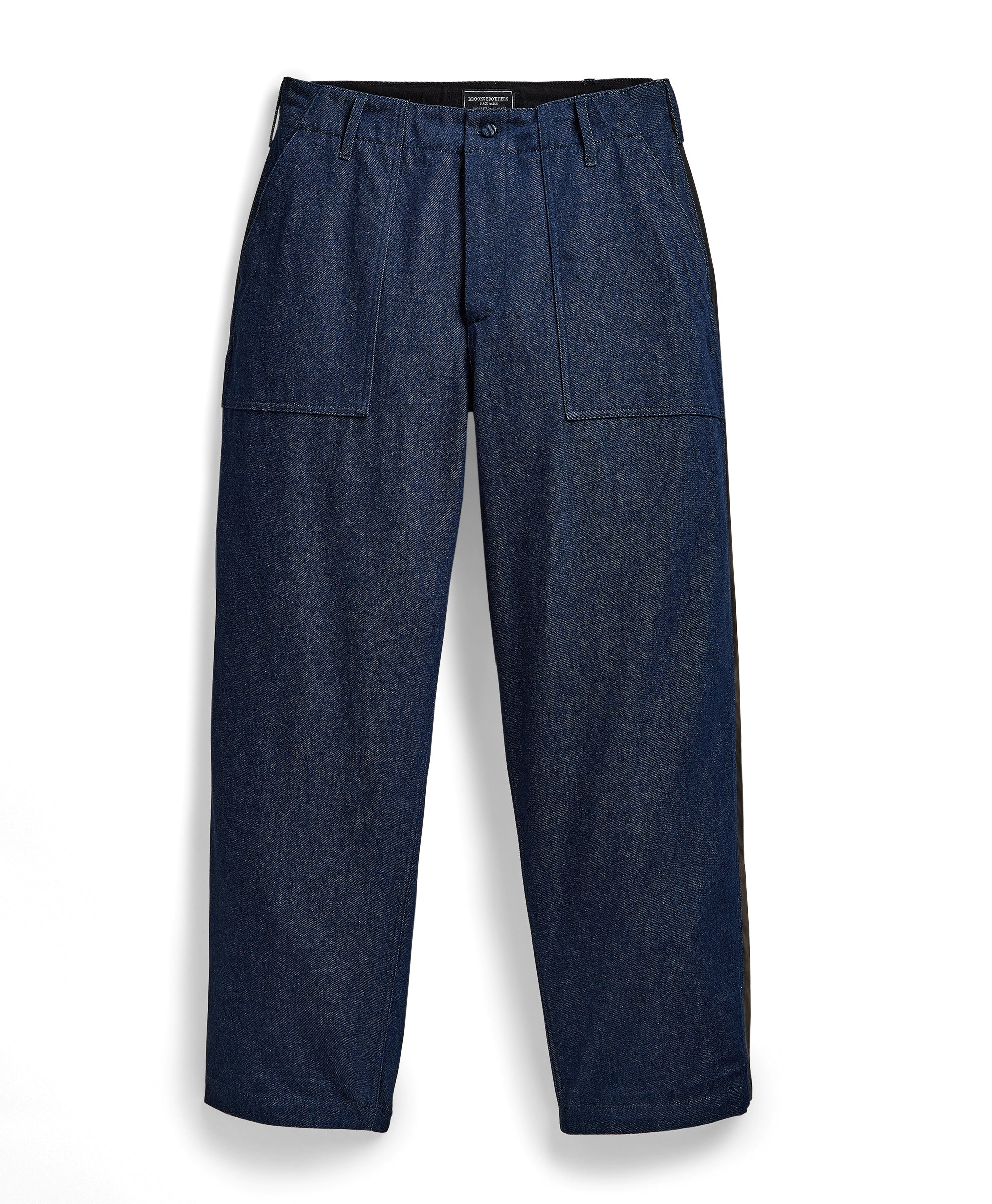 Engineered Garments x Brooks Brothers - Oversized Side Stripe Wide Fatigue Pant - Denim