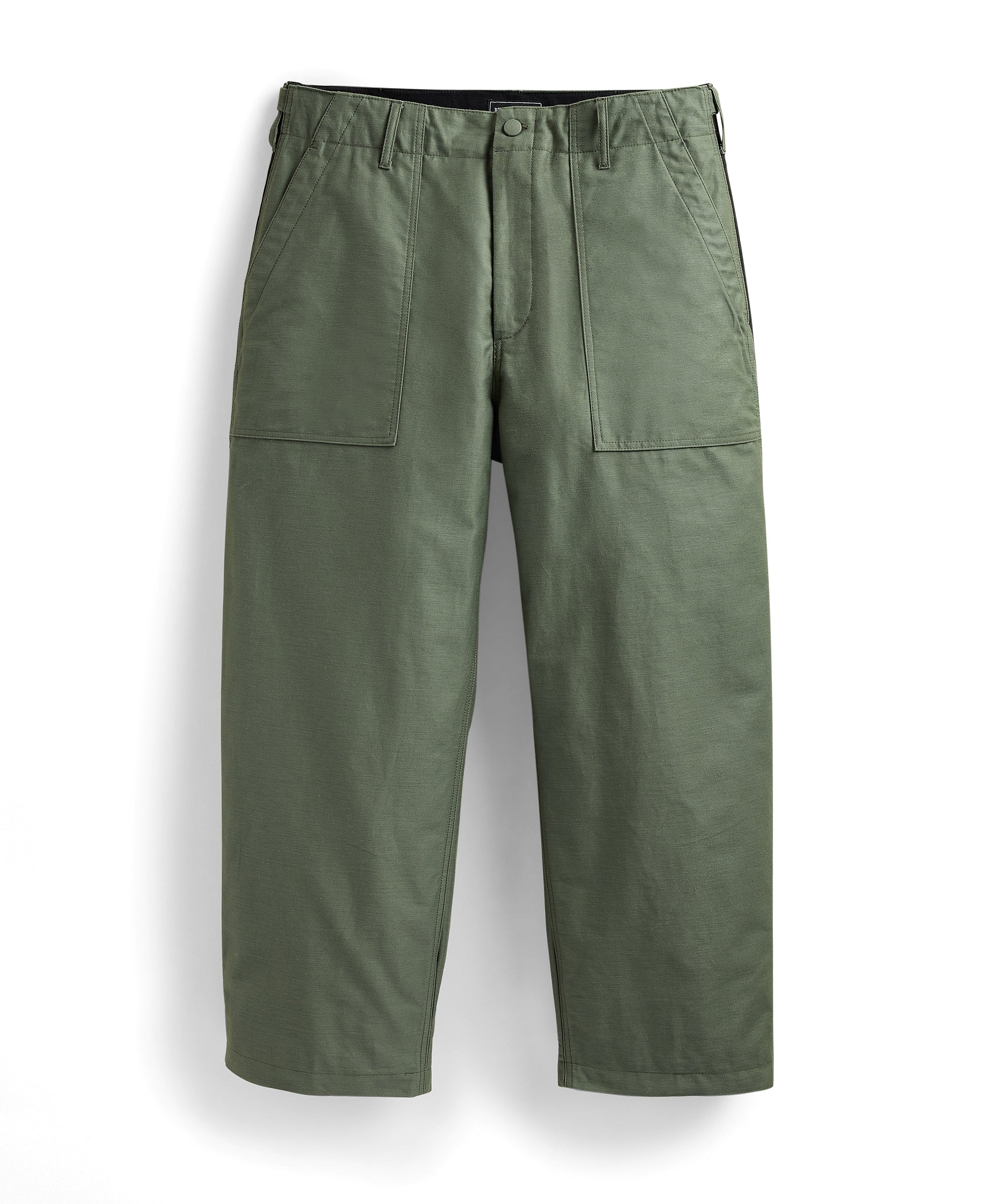 Engineered Garments x Brooks Brothers - Oversized Side Stripe Wide Fatigue Pant - Olive Sateen