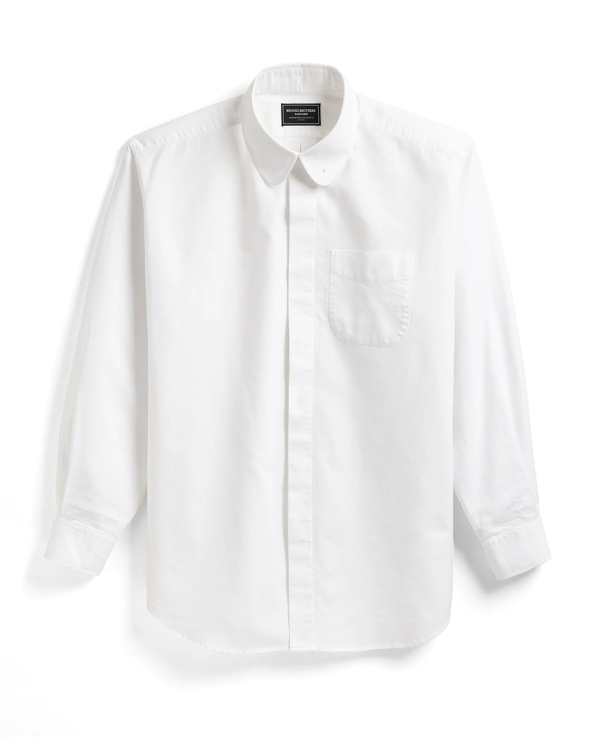 Engineered Garments x Brooks Brothers - Oversized Rounded Collar Pinhole Shirt - White Oxford