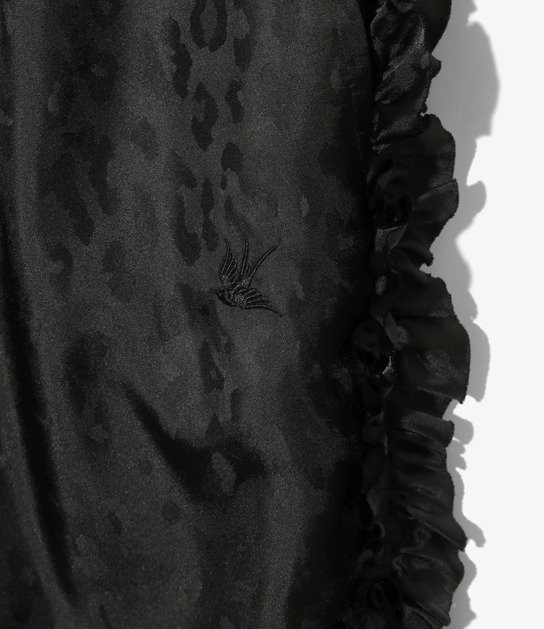 Frill Side Pants - Black - Jacquard