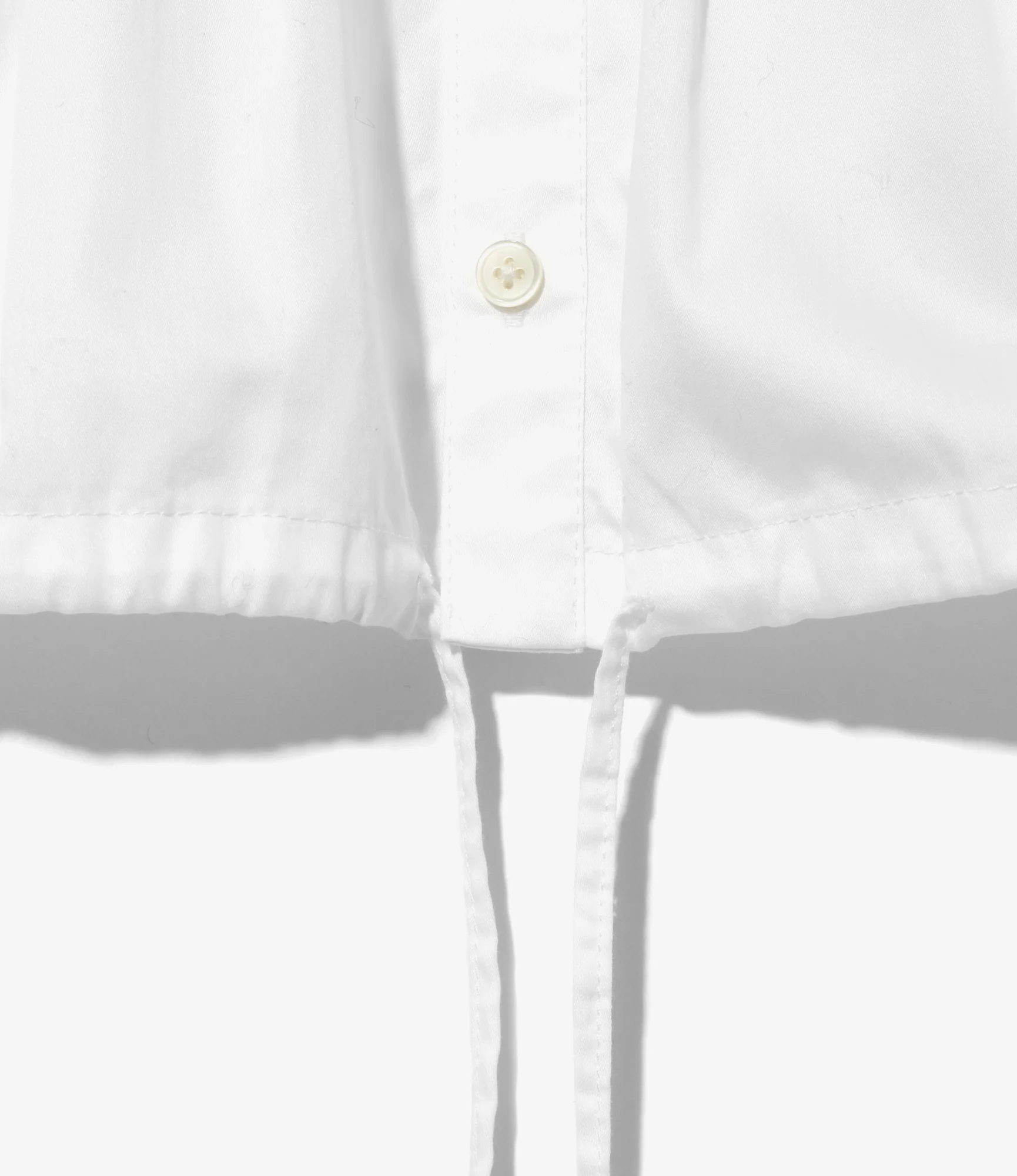 Monogram Stitch Spencer Shirt - White - Sateen