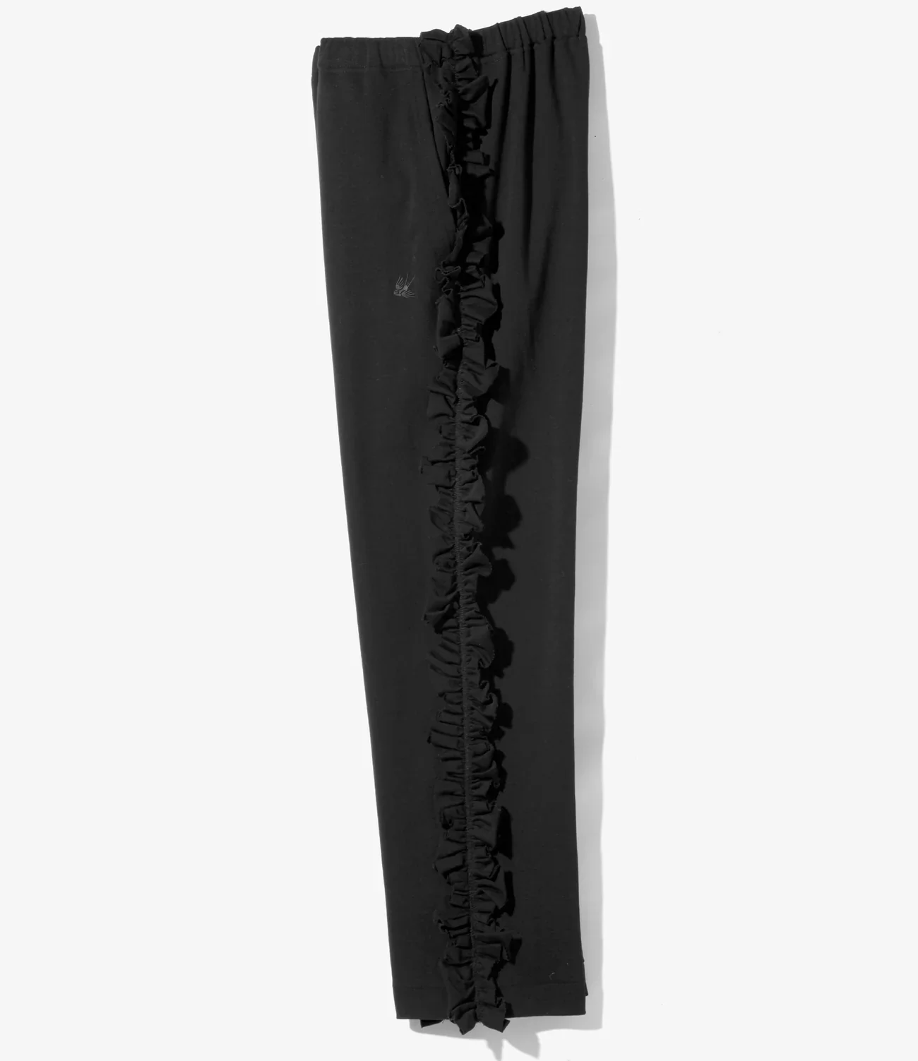 Swallow Frill Side Pants - Black