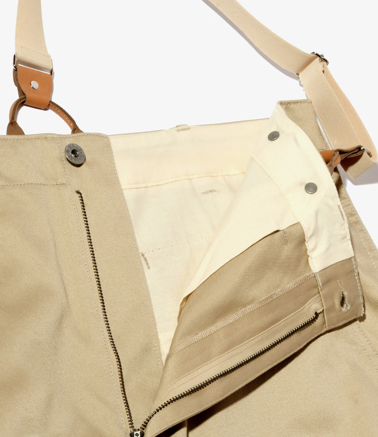 Suspender Pants - Khaki - Chino Cloth