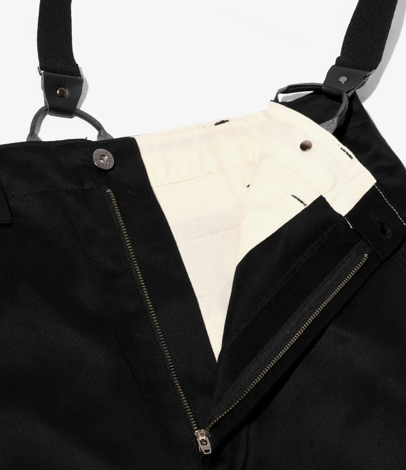 Suspender Pants - Black - Chino Cloth