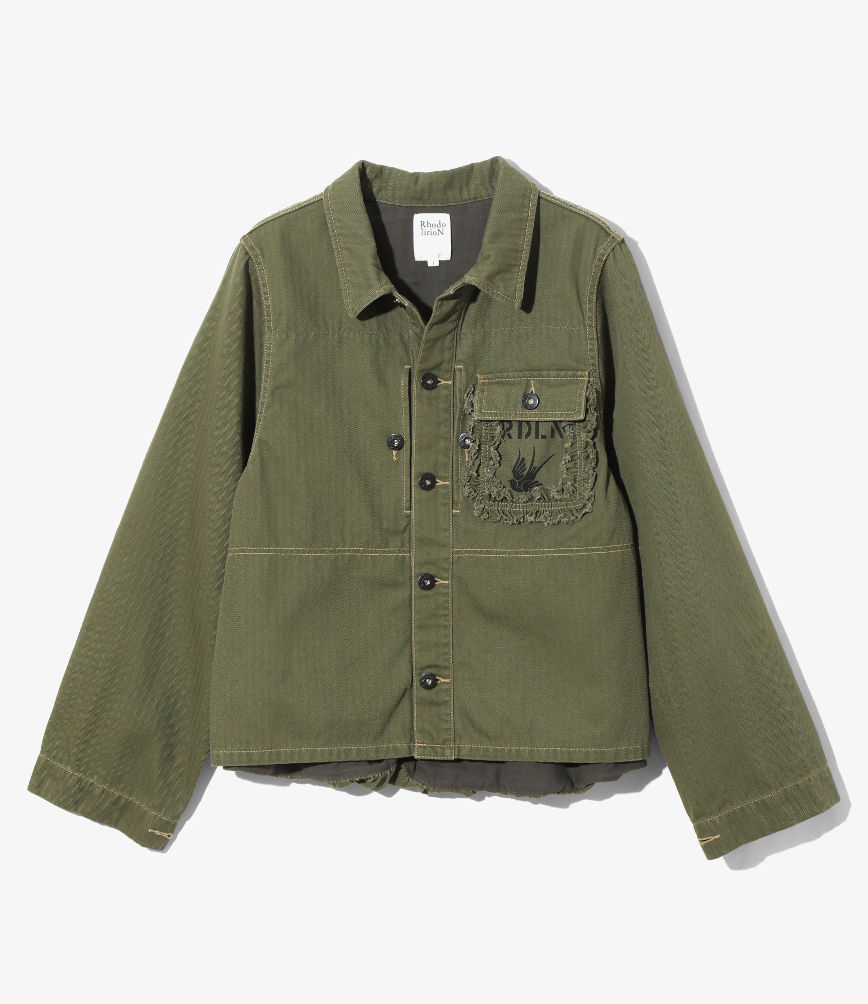 Utility Jacket - Olive - Herringbone