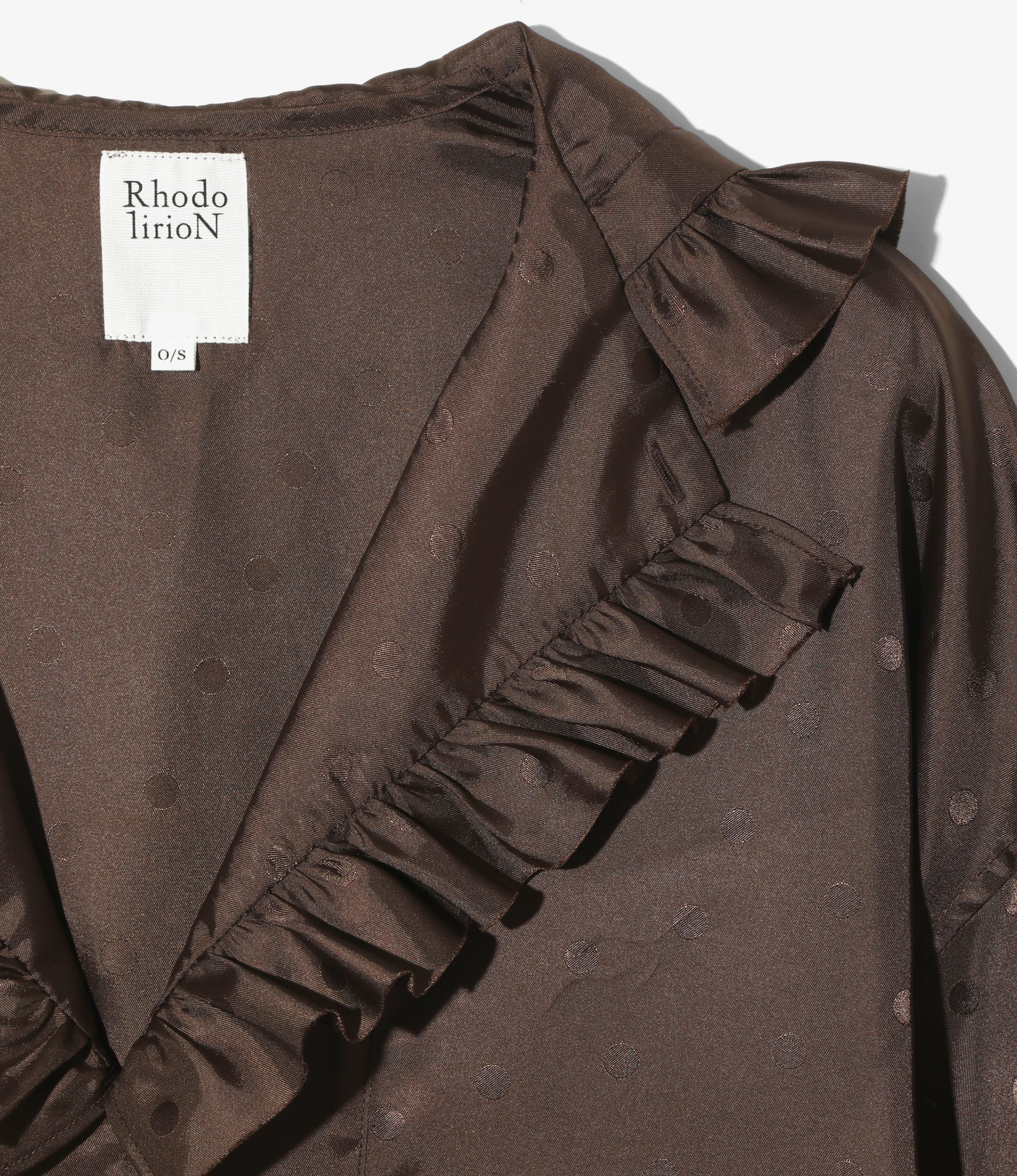 Frill Hoody - Brown - Jacquard