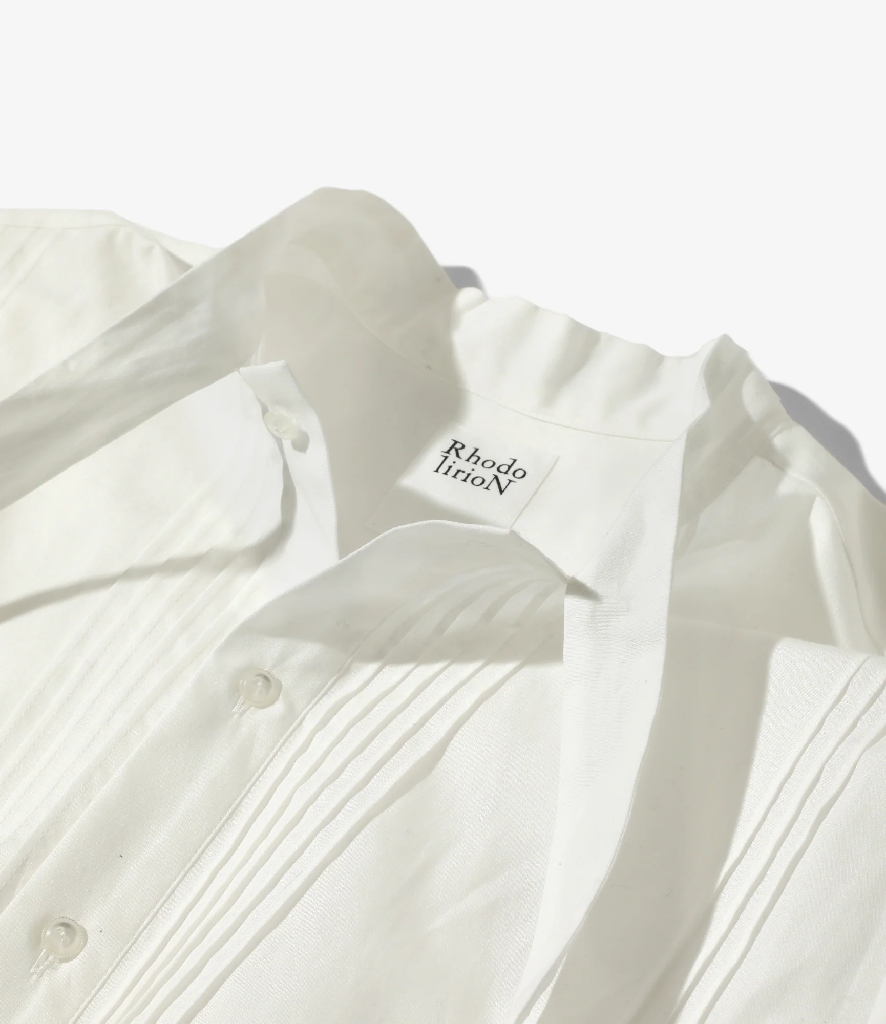 Ribbon Tie Blouse - Off White - Solid＆Leopard