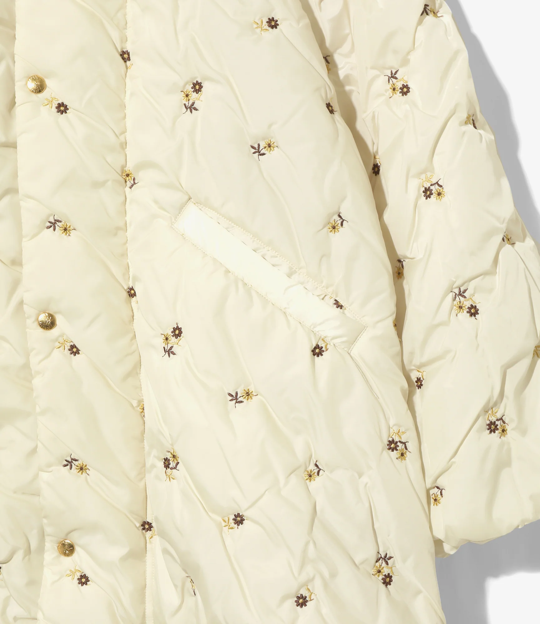 Padded Coat - Ivory - Original Floral Embroidery 3 Padded Coat - Ivory - Original Floral Embroidery