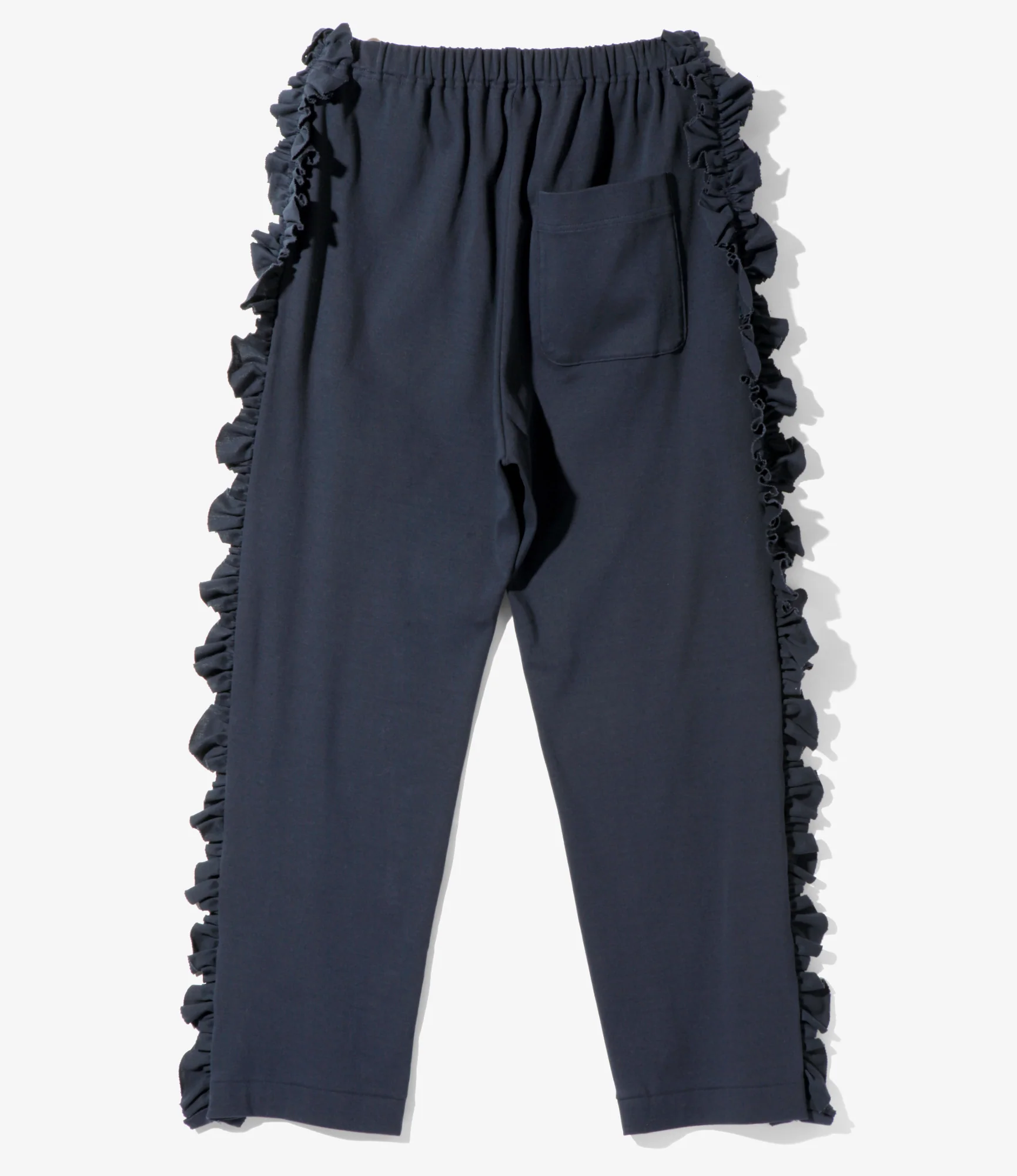 Swallow Frill Side Pants - Navy