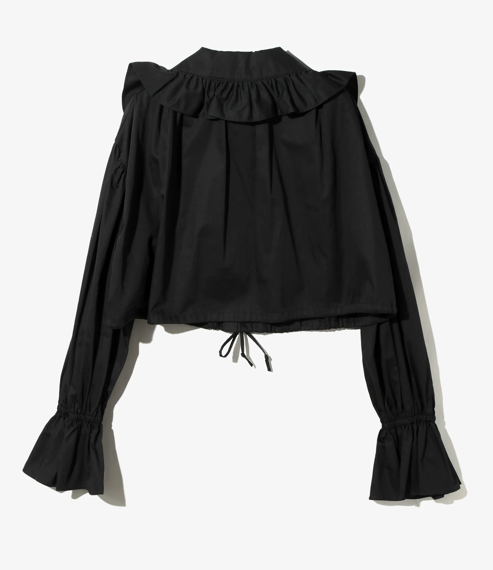 Monogram Stitch Spencer Shirt - Black - Sateen