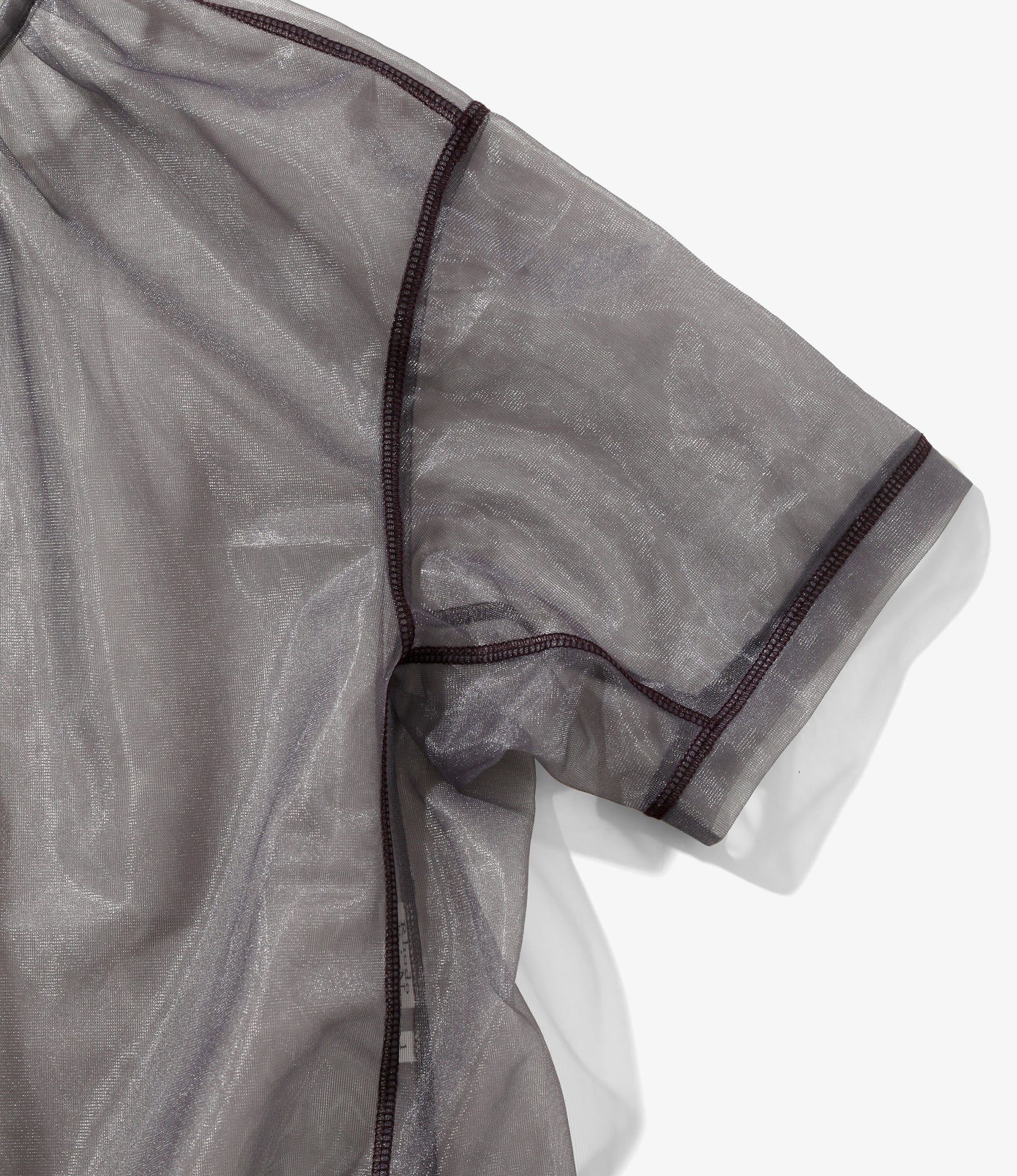 Crew Neck Shirt - Grey - Sheer Tricot